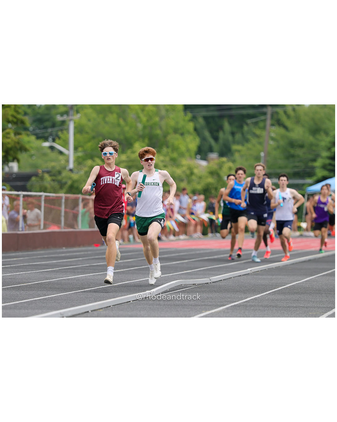 Tiverton, Tiverton - Bishop Hendricken High School, Bishop Hendricken High School - 2026 RI Outdoor Track and Field Championships - Brown Stadium - Providence, Rhode Island - June 06, 2026 File: ./dir-4x800/260606-2026-RI-Outdoor-Track-And-Field-State-Championships-Brown-163-296A3074.jpg Tiverton, Tiverton - Bishop Hendricken High School, Bishop Hendricken High School - 2026 RI Outdoor Track and Field Championships - Brown S…