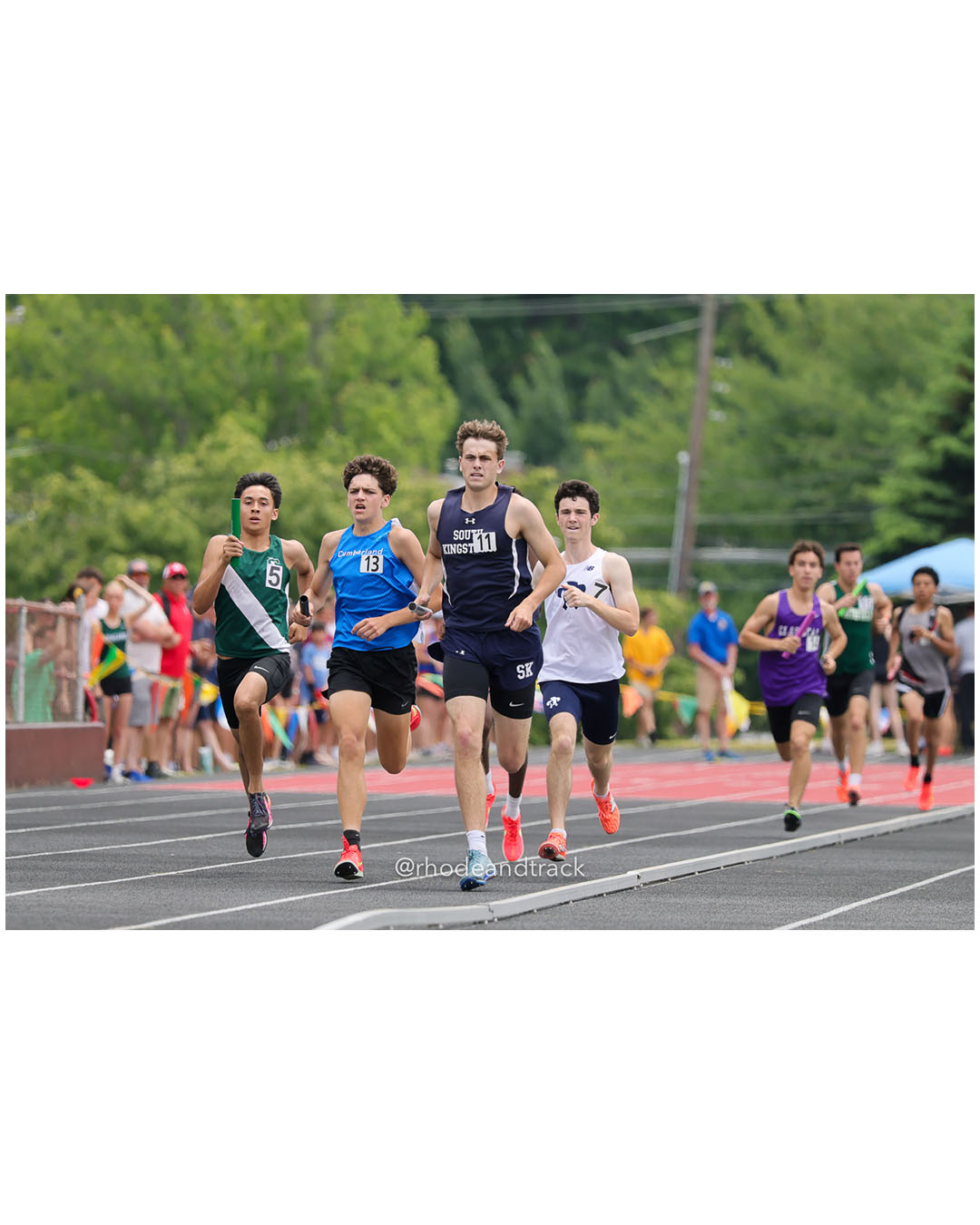 Cranston East High School, Cranston East High School - Cumberland, Cumberland - South Kingstown High School, South Kingstown High School - Moses Brown School, Moses Brown School - 2026 RI Outdoor Track and Field Championships - Brown Stadium - Providence, Rhode Island - June 06, 2026 File: ./dir-4x800/260606-2026-RI-Outdoor-Track-And-Field-State-Championships-Brown-164-296A3090.jpg Cranston East High School, Cranston East High School - Cumberland, Cumberland - South Kingstown High School, South Kingstown High School -…