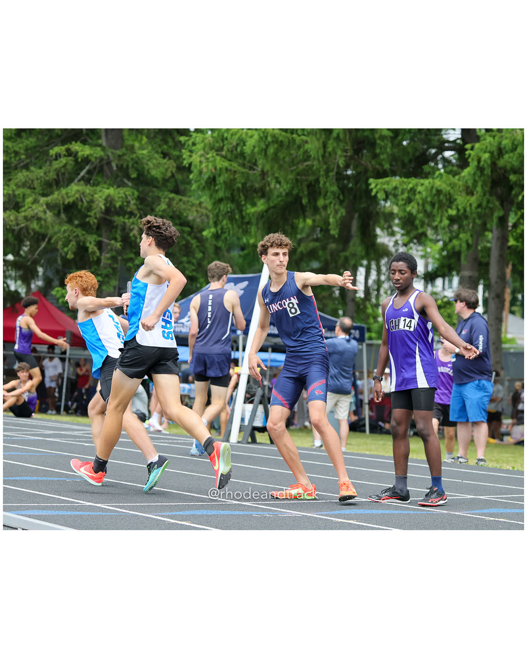 Cumberland, Cumberland - Lincoln High School, Lincoln High School - Classical High School, Classical High School - 2026 RI Outdoor Track and Field Championships - Brown Stadium - Providence, Rhode Island - June 06, 2026 File: ./dir-4x800/260606-2026-RI-Outdoor-Track-And-Field-State-Championships-Brown-178-296A3418.jpg Cumberland, Cumberland - Lincoln High School, Lincoln High School - Classical High School, Classical High School - 2026 RI Outdoor Track an…
