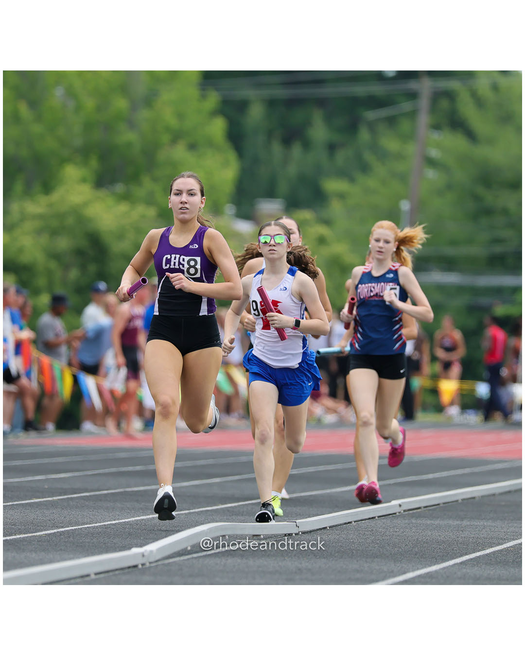 Classical High School, Classical High School - Toll Gate High School, Toll Gate High School - Portsmouth High School, Portsmouth High School - 2026 RI Outdoor Track and Field Championships - Brown Stadium - Providence, Rhode Island - June 06, 2026 File: ./dir-4x800/260606-2026-RI-Outdoor-Track-And-Field-State-Championships-Brown-303-296A5207.jpg Classical High School, Classical High School - Toll Gate High School, Toll Gate High School - Portsmouth High School, Portsmouth High Schoo…