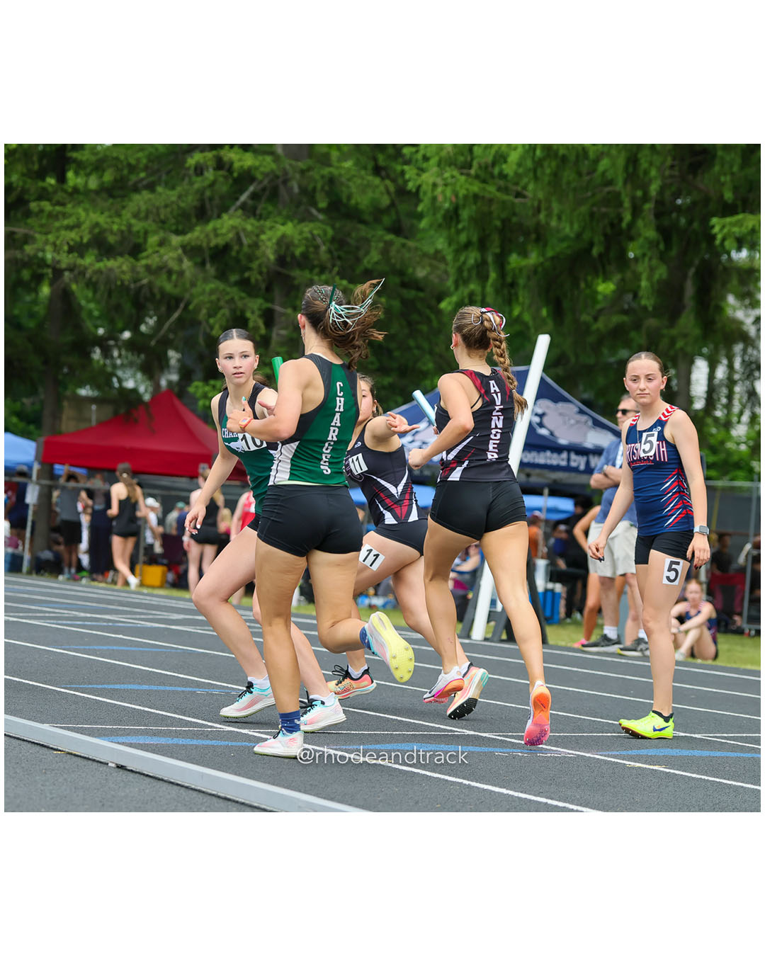 Chariho Regional High School, Chariho Regional High School - East Greenwich High School, East Greenwich High School - Classical High School, Classical High School - Portsmouth High School, Portsmouth High School - 2026 RI Outdoor Track and Field Championships - Brown Stadium - Providence, Rhode Island - June 06, 2026 File: ./dir-4x800/260606-2026-RI-Outdoor-Track-And-Field-State-Championships-Brown-323-296A5516.jpg Chariho Regional High School, Chariho Regional High School - East Greenwich High School, East Greenwich High School - Classical High School…