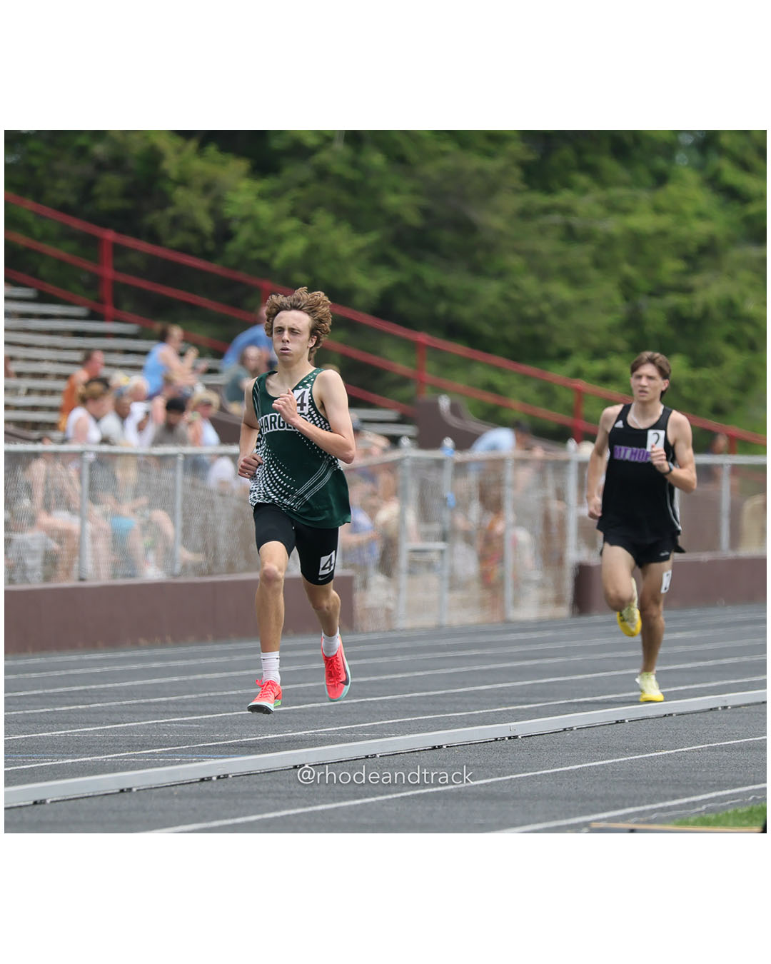 Ben Steere, Chariho Regional High School, 12 - Jackson Cicchinelli, Mount Hope High School, 12 - 2026 RI Outdoor Track and Field Championships - Brown Stadium - Providence, Rhode Island - June 06, 2026 File: ./dir-Boys-1500/260606-2026-RI-Outdoor-Track-And-Field-State-Championships-Brown-432-296A7486.jpg Ben Steere, Chariho Regional High School, 12 - Jackson Cicchinelli, Mount Hope High School, 12 - 2026 RI Outdoor Track and Field Championsh…
