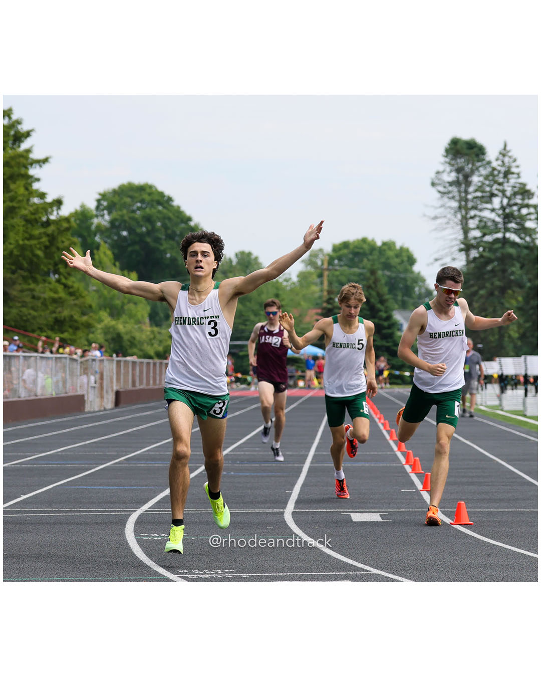Colby Flynn, Bishop Hendricken High School, 11 - David Hayes, Bishop Hendricken High School, 12 - Fred Russell, Bishop Hendricken High School, 12 - 2026 RI Outdoor Track and Field State Championships - Brown Stadium - Providence, Rhode Island - June 06, 2026 File: ./dir-Boys-1500/260606-2026-RI-Outdoor-Track-And-Field-State-Championships-Brown-517-296A1804.jpg Colby Flynn, Bishop Hendricken High School, 11 - David Hayes, Bishop Hendricken High School, 12 - Fred Russell, Bishop Hendricken High Scho…