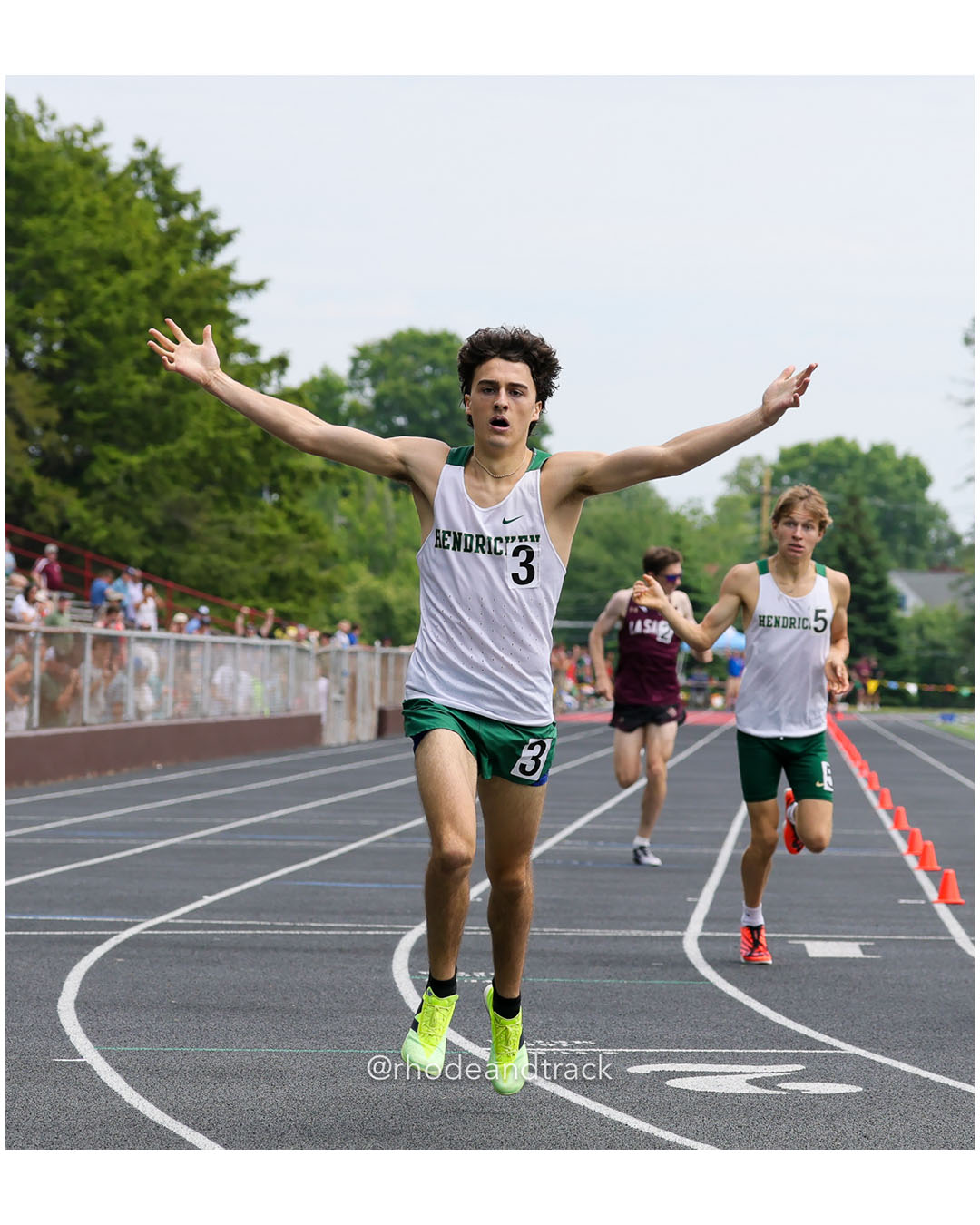 Colby Flynn, Bishop Hendricken High School, 11 - David Hayes, Bishop Hendricken High School, 12 - Fred Russell, Bishop Hendricken High School, 12 - 2026 RI Outdoor Track and Field State Championships - Brown Stadium - Providence, Rhode Island - June 06, 2026 File: ./dir-Boys-1500/260606-2026-RI-Outdoor-Track-And-Field-State-Championships-Brown-518-296A1821.jpg Colby Flynn, Bishop Hendricken High School, 11 - David Hayes, Bishop Hendricken High School, 12 - Fred Russell, Bishop Hendricken High Scho…