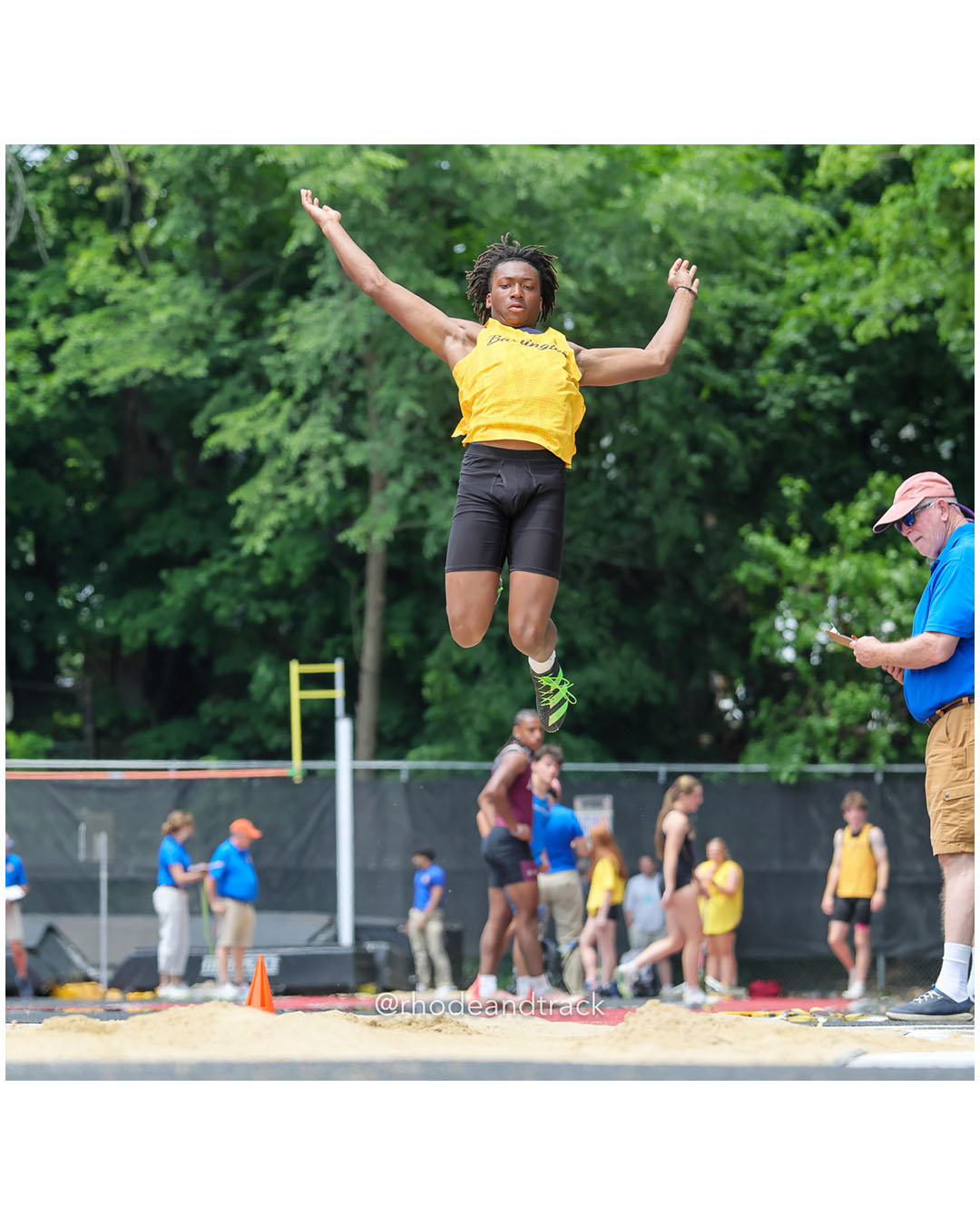 Caleb Satisfield, Barrington High School, 12 - 2026 RI Outdoor Track and Field Championships - Brown Stadium - Providence, Rhode Island - June 06, 2026 File: ./dir-Boys-Long-Jump/260606-2026-RI-Outdoor-Track-And-Field-State-Championships-Brown-127-296A2322.jpg Caleb Satisfield, Barrington High School, 12 - 2026 RI Outdoor Track and Field Championships - Brown Stadium - Providence, Rhode Island - J…