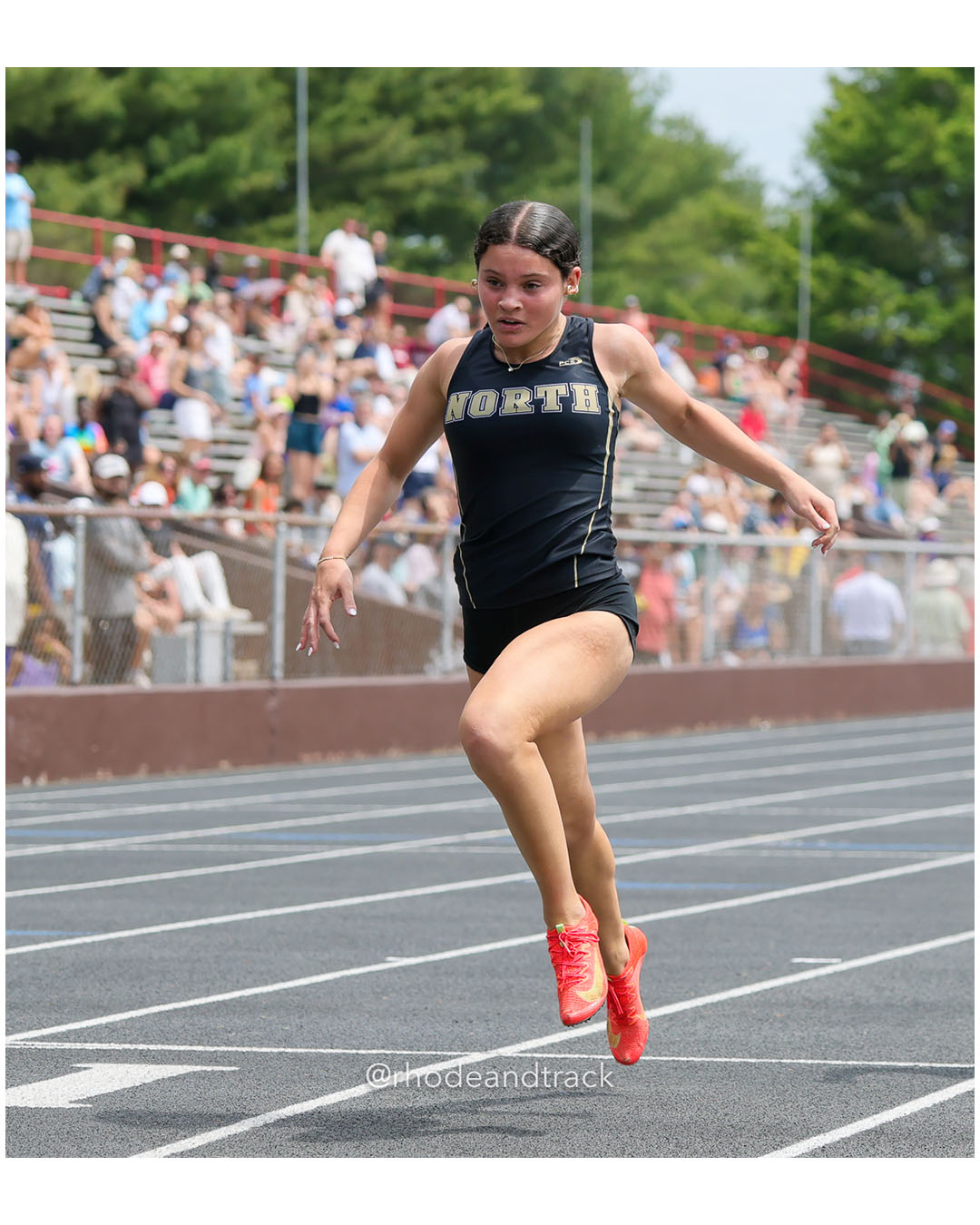 Kaitlyn Droney, North Kingstown High School, 10 - 2026 RI Outdoor Track and Field Championships - Brown Stadium - Providence, Rhode Island - June 06, 2026 File: ./dir-Dash/260606-2026-RI-Outdoor-Track-And-Field-State-Championships-Brown-488-296A9295.jpg Kaitlyn Droney, North Kingstown High School, 10 - 2026 RI Outdoor Track and Field Championships - Brown Stadium - Providence, Rhode Island…