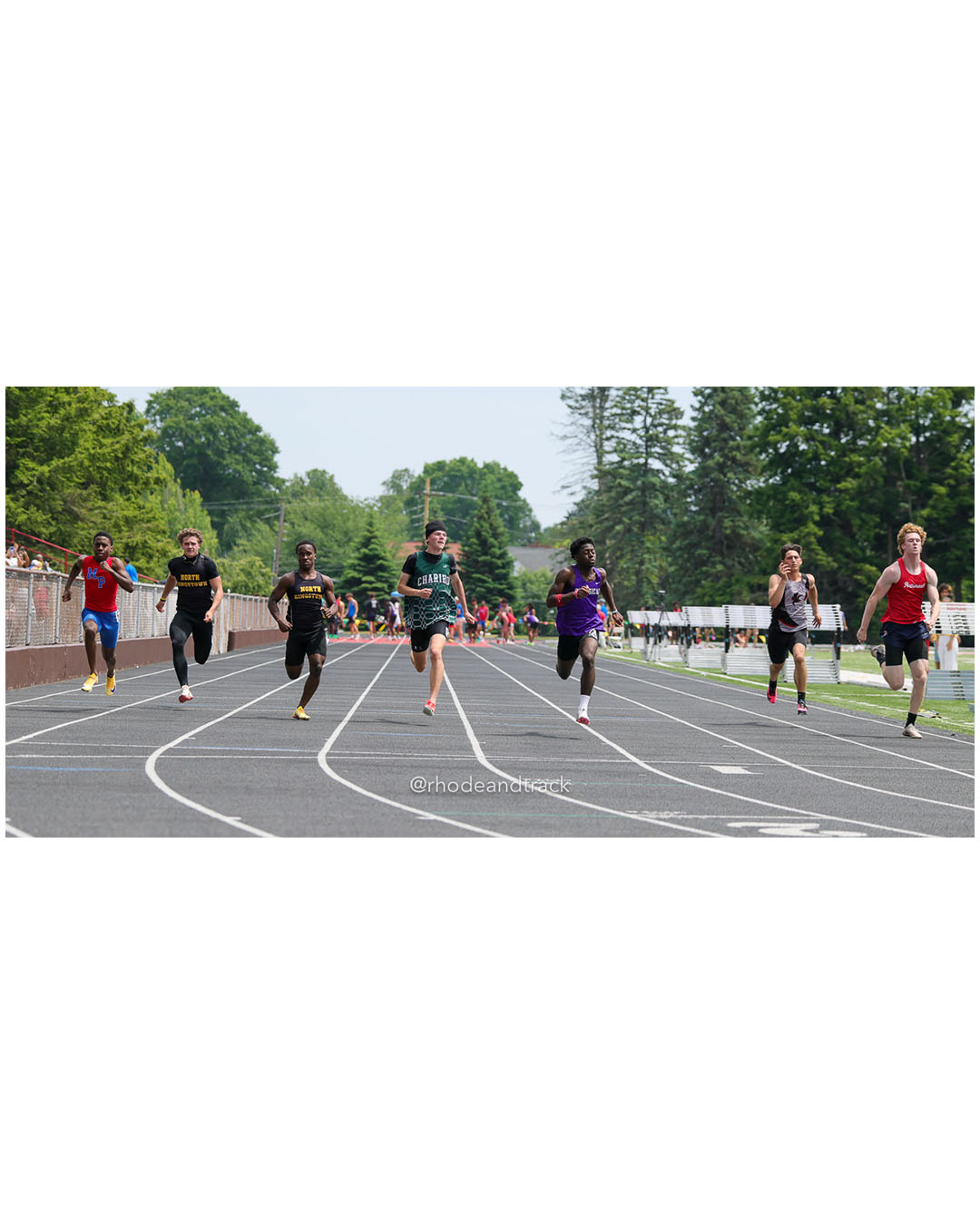 Ephraim Teah, Classical High School, 10 - Anderson Chapman, Chariho Regional High School, 9 - Anthony Parry, North Kingstown High School, 12 - Yamil Moya, Mount Pleasant High School, 10 - Gavin Howley, Portsmouth High School, 10 - Tristan Neago, North Kingstown High School, 11 - Ryan D'Errico, Cranston West HS, 11 - 2026 RI Outdoor Track and Field State Championships - Brown Stadium - Providence, Rhode Island - June 06, 2026 File: ./dir-Dash/260606-2026-RI-Outdoor-Track-And-Field-State-Championships-Brown-496-296A0176.jpg Ephraim Teah, Classical High School, 10 - Anderson Chapman, Chariho Regional High School, 9 - Anthony Parry, North Kingstown High School, 1…