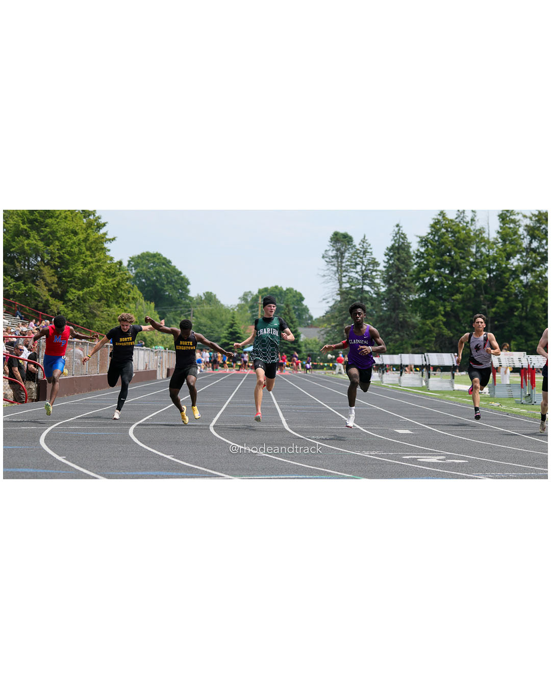 Ephraim Teah, Classical High School, 10 - Anderson Chapman, Chariho Regional High School, 9 - Anthony Parry, North Kingstown High School, 12 - Yamil Moya, Mount Pleasant High School, 10 - Gavin Howley, Portsmouth High School, 10 - Tristan Neago, North Kingstown High School, 11 - Ryan D'Errico, Cranston West HS, 11 - 2026 RI Outdoor Track and Field State Championships - Brown Stadium - Providence, Rhode Island - June 06, 2026 File: ./dir-Dash/260606-2026-RI-Outdoor-Track-And-Field-State-Championships-Brown-497-296A0206.jpg Ephraim Teah, Classical High School, 10 - Anderson Chapman, Chariho Regional High School, 9 - Anthony Parry, North Kingstown High School, 1…