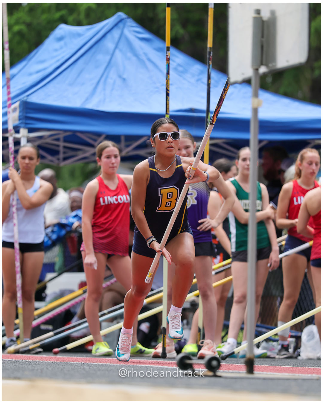 Siena Leland, Barrington High School, 12 - 2026 RI Outdoor Track and Field Championships - Brown Stadium - Providence, Rhode Island - June 06, 2026 File: ./dir-Girls-Pole-Vault/260606-2026-RI-Outdoor-Track-And-Field-State-Championships-Brown-59-296A0039.jpg Siena Leland, Barrington High School, 12 - 2026 RI Outdoor Track and Field Championships - Brown Stadium - Providence, Rhode Island - June…