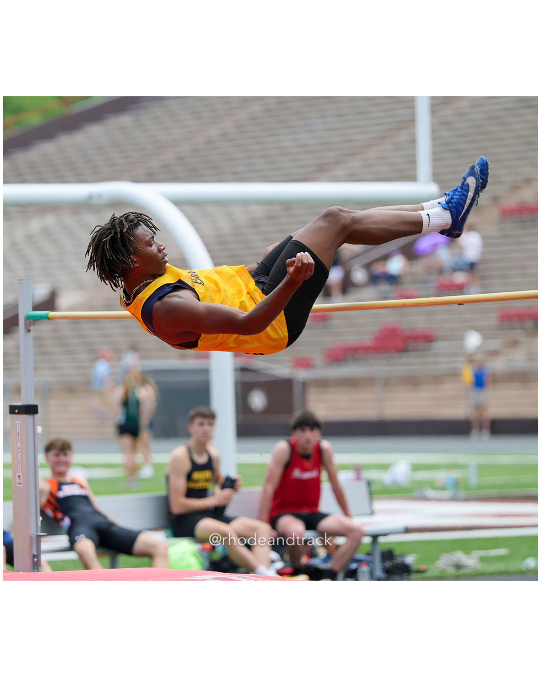 Caleb Satisfield, Barrington High School, 12 - 2026 RI Outdoor Track and Field Championships - Brown Stadium - Providence, Rhode Island - June 06, 2026 File: ./dir-High-Jump/260606-2026-RI-Outdoor-Track-And-Field-State-Championships-Brown-420-296A7173.jpg Caleb Satisfield, Barrington High School, 12 - 2026 RI Outdoor Track and Field Championships - Brown Stadium - Providence, Rhode Island - J…