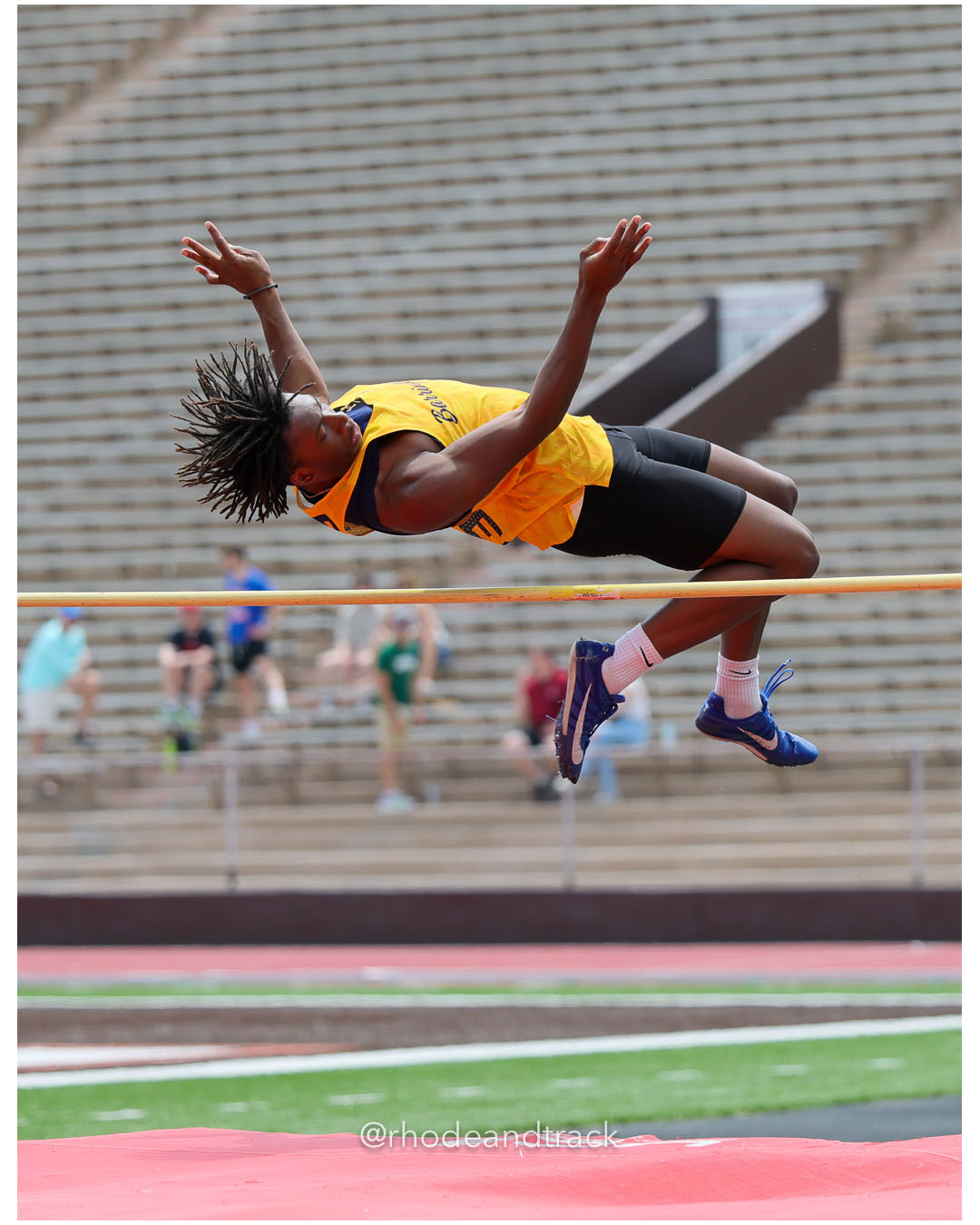 Caleb Satisfield, Barrington High School, 12 - 2026 RI Outdoor Track and Field Championships - Brown Stadium - Providence, Rhode Island - June 06, 2026 File: ./dir-High-Jump/260606-2026-RI-Outdoor-Track-And-Field-State-Championships-Brown-456-296A7986.jpg Caleb Satisfield, Barrington High School, 12 - 2026 RI Outdoor Track and Field Championships - Brown Stadium - Providence, Rhode Island - J…