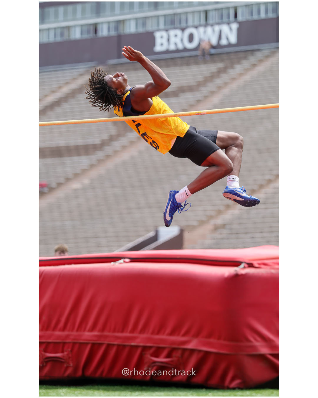 Caleb Satisfield, Barrington High School, 12 - 2026 RI Outdoor Track and Field State Championships - Brown Stadium - Providence, Rhode Island - June 06, 2026 File: ./dir-High-Jump/260606-2026-RI-Outdoor-Track-And-Field-State-Championships-Brown-503-296A0817.jpg Caleb Satisfield, Barrington High School, 12 - 2026 RI Outdoor Track and Field State Championships - Brown Stadium - Providence, Rhode Isla…