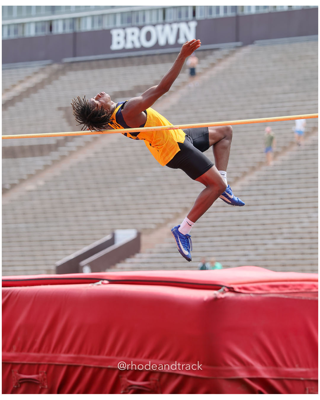 Caleb Satisfield, Barrington High School, 12 - 2026 RI Outdoor Track and Field State Championships - Brown Stadium - Providence, Rhode Island - June 06, 2026 File: ./dir-High-Jump/260606-2026-RI-Outdoor-Track-And-Field-State-Championships-Brown-504-296A0870.jpg Caleb Satisfield, Barrington High School, 12 - 2026 RI Outdoor Track and Field State Championships - Brown Stadium - Providence, Rhode Isla…