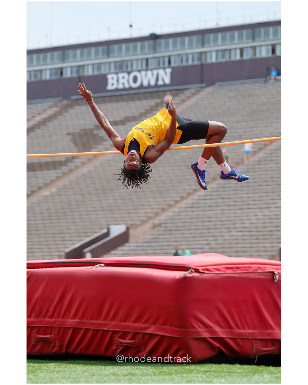 Caleb Satisfield, Barrington High School, 12 - 2026 RI Outdoor Track and Field State Championships - Brown Stadium - Providence, Rhode Island - June 06, 2026 File: ./dir-High-Jump/260606-2026-RI-Outdoor-Track-And-Field-State-Championships-Brown-505-296A0878.jpg Caleb Satisfield, Barrington High School, 12 - 2026 RI Outdoor Track and Field State Championships - Brown Stadium - Providence, Rhode Isla…