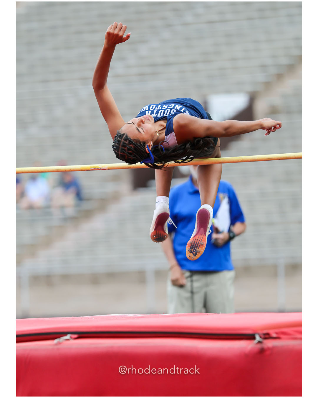 Jasmine Thompson, South Kingstown High School, 12 - 2026 RI Outdoor Track and Field State Championships - Brown Stadium - Providence, Rhode Island - June 06, 2026 File: ./dir-High-Jump/260606-2026-RI-Outdoor-Track-And-Field-State-Championships-Brown-826-296A5878.jpg Jasmine Thompson, South Kingstown High School, 12 - 2026 RI Outdoor Track and Field State Championships - Brown Stadium - Providence, Rhode…
