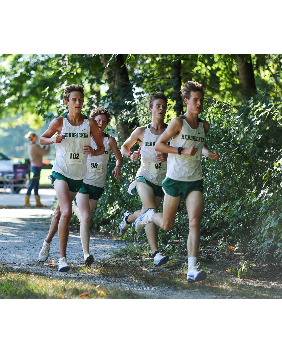 #102 Andrew Williams, Bishop Hendricken High School, 5k Run - Boys (W Johnston), P3, 16:12.30; #92 Oliver Redmond, Bishop Hendricken High S…