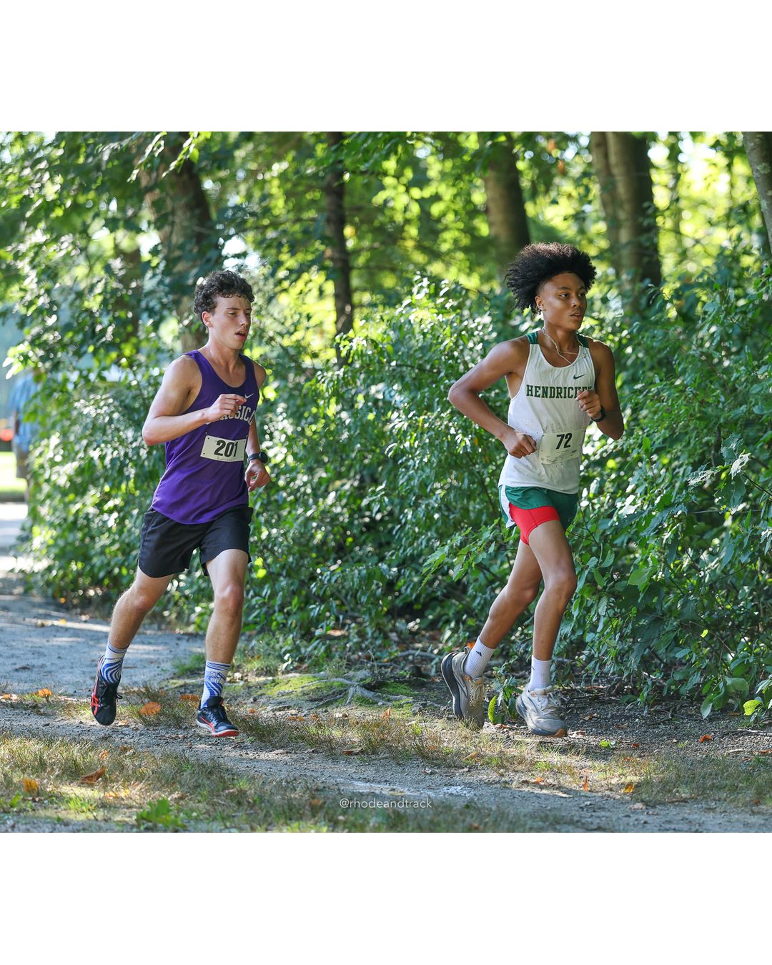 #72 Noah Bonilla, Bishop Hendricken High School, 5k Run - Boys (W Johnston), P23, 18:26.29 - #201 Gabriel Niederman, Classical High School,…