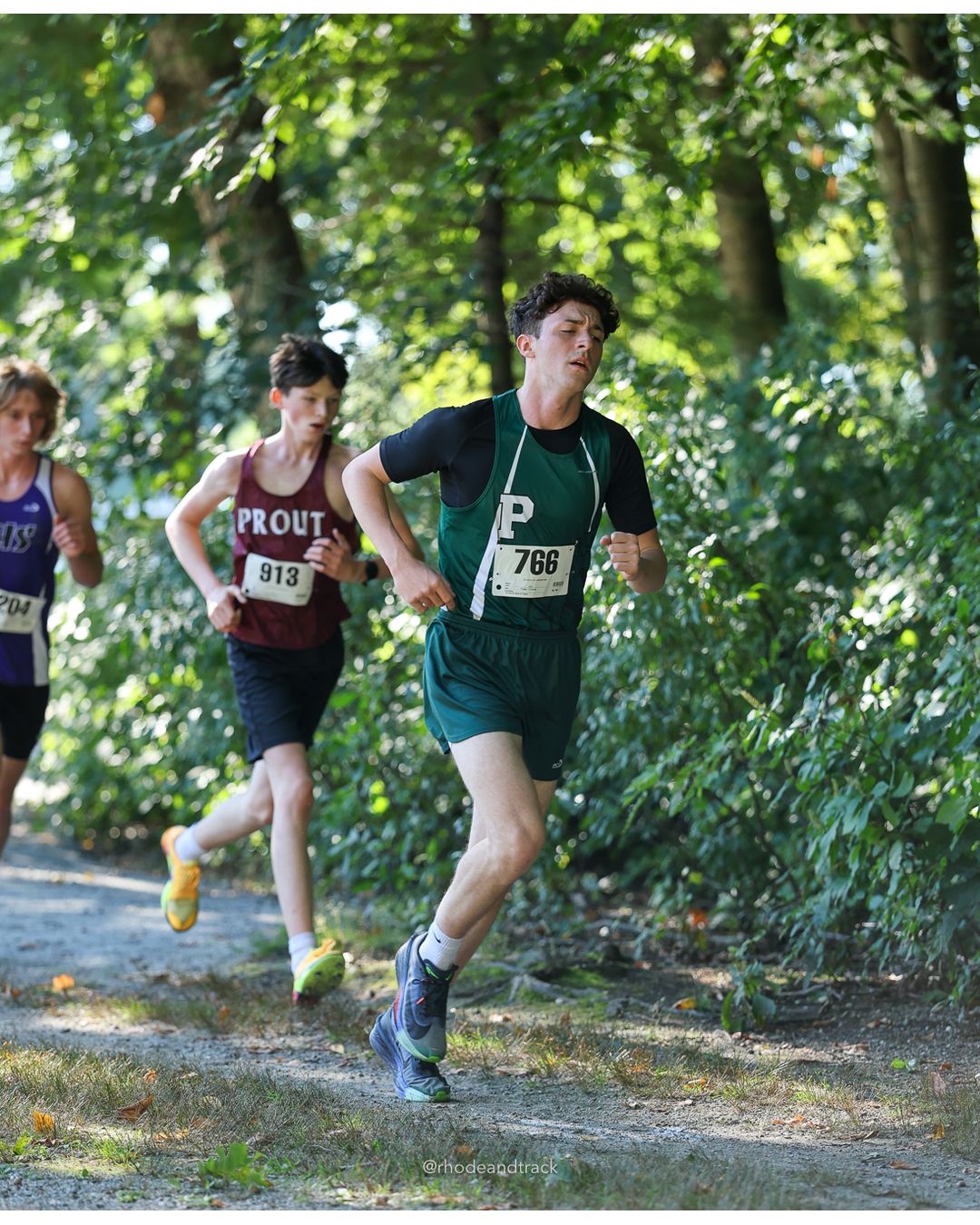 #913 Lucas Borin, La Salle Academy, 5k Run - Boys (W Johnston), P42, 20:09.97; #766 Gabriel DeVito, Ponaganset High School, 5k Run - Boys (…