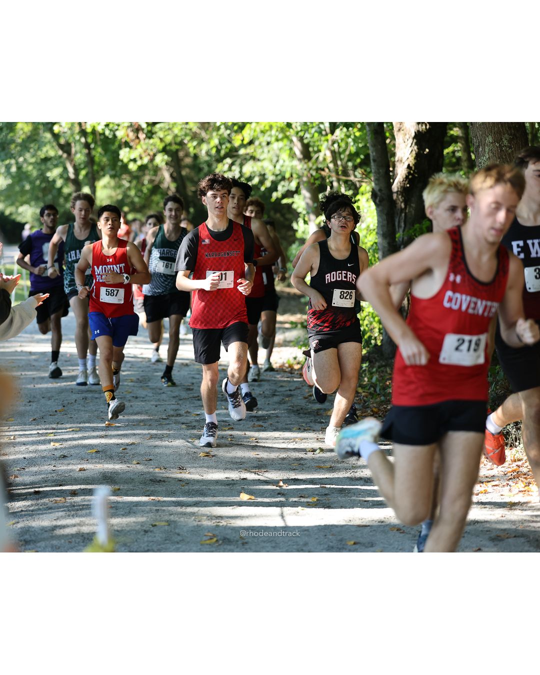 #1587 Carley Raposo, North Kingstown High School - #826 Isaiah Sherman, Rogers, 5k Run - Boys (W Johnston), P91, 25:47.42 - 2026 Injury Fun…