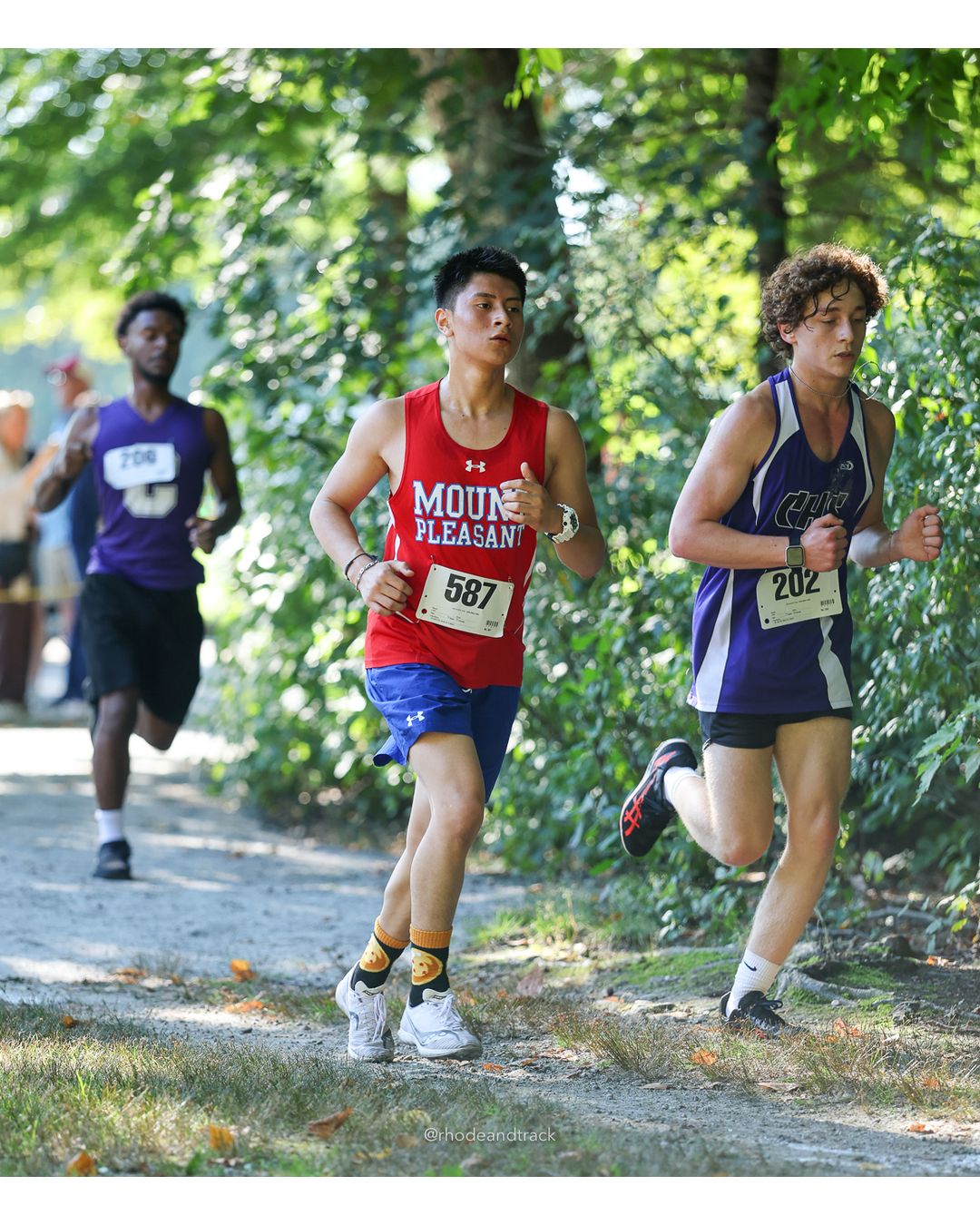 #1587 Carley Raposo, North Kingstown High School; #202 Lucien Poisson, Classical High School, 5k Run - Boys (W Johnston), P73, 23:15.44 - #202 Lucien Poisson, Classical High School, 5k Run - Boys (W Johnston), P73, 23:15.44 - 2026 Injury Fund Carnival XC - Deerfield Park - Greenville, Rhode Island - September 05, 2026 File: ./dir-1-5k_Run-Boys-W_Johnston/260905-2026-injury-fund-xc-deerfield-park-69-398A3564.jpg #1587 Carley Raposo, North Kingstown High School; #202 Lucien Poisson, Classical High School, 5k Run - Boys (W Johnston), P73, 23:15.44 - #…
