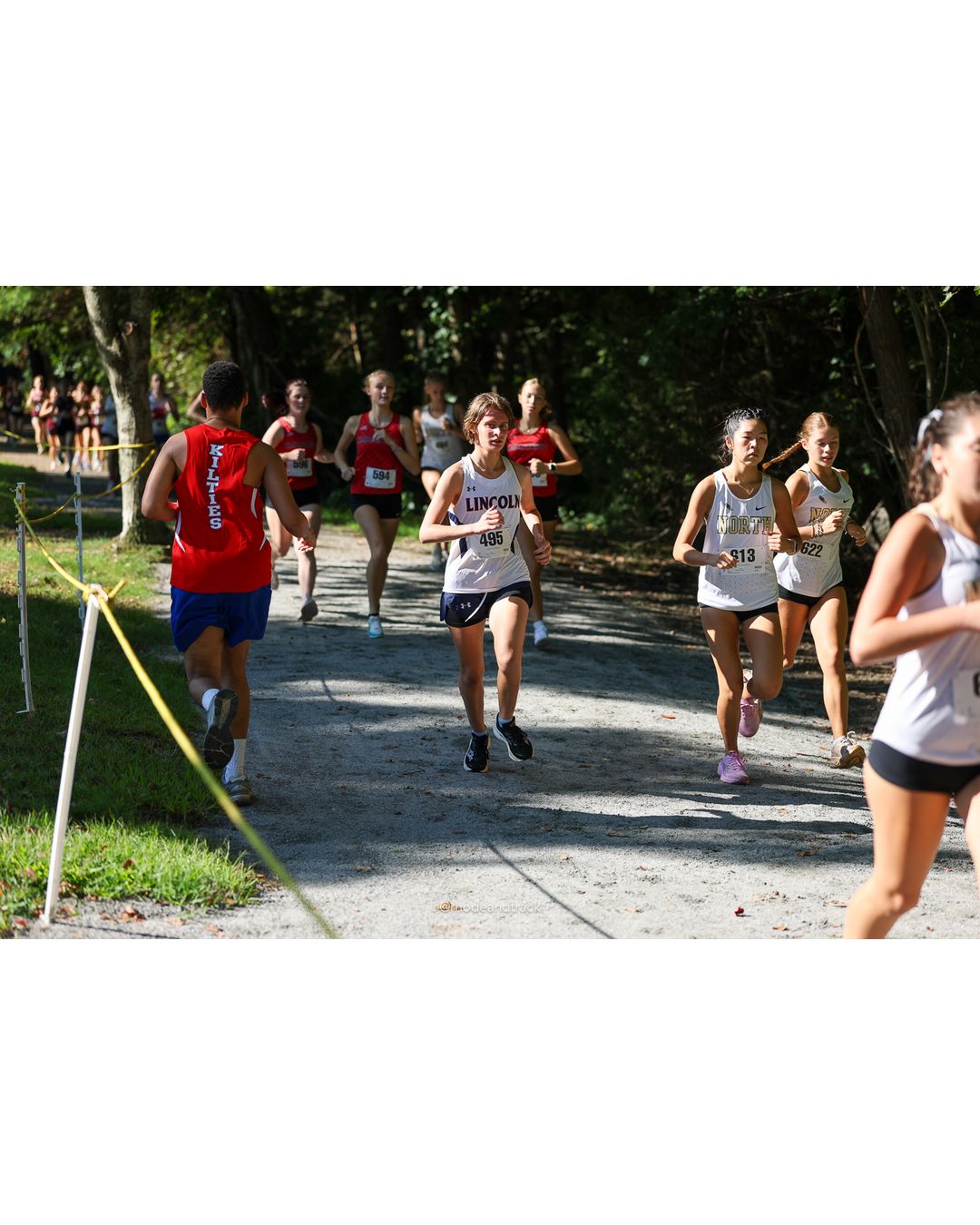 #495 Gea Gilson, Lincoln High School, 5k Run - Girls (Roy), P42, 25:51.47; #613 Lahee Lee, North Kingstown High School, 5k Run - Girls (Roy), P35, 24:48.89; #622 Violet Snow, North Kingstown High School, 5k Run - Girls (Roy), P45, 26:13.98 - 2026 Injury Fund Carnival XC - Deerfield Park - Greenville, Rhode Island - September 05, 2026 File: ./dir-2-5k_Run-Girls-Roy/260905-2026-injury-fund-xc-deerfield-park-189-398A5251.jpg #495 Gea Gilson, Lincoln High School, 5k Run - Girls (Roy), P42, 25:51.47; #613 Lahee Lee, North Kingstown High School, 5k Run - Girls (Roy…