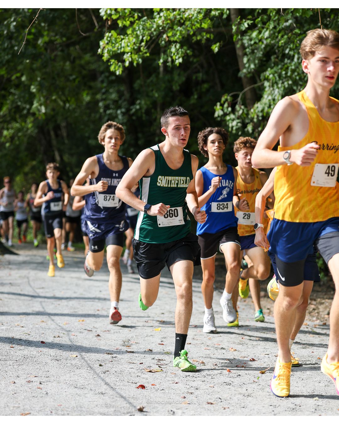 #49 Brady Martin, Barrington High School, 5k Run - Boys (K Johnston), P13, 17:42.47; #834 Fallon Green, Scituate High School, 5k Run - Boys (K Johnston), P112, 24:22.40 - #49 Brady Martin, Barrington High School, 5k Run - Boys (K Johnston), P13, 17:42.47; #860 Hunter Vallee, Smithfield High School, 5k Run - Boys (K Johnston), P17, 17:54.47; #834 Fallon Green, Scituate High School, 5k Run - Boys (K Johnston), P112, 24:22.40 - 2026 Injury Fund Carnival XC - Deerfield Park - Greenville, Rhode Island - September 05, 2026 File: ./dir-3-5k_Run-Boys-K_Johnston/260905-2026-injury-fund-xc-deerfield-park-286-398A6547.jpg #49 Brady Martin, Barrington High School, 5k Run - Boys (K Johnston), P13, 17:42.47; #834 Fallon Green, Scituate High School, 5k Run - Boys…