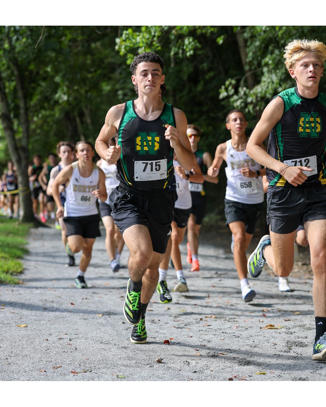 #715 Logan Ricco, North Smithfield High School, 5k Run - Boys (K Johnston), P29, 19:03.77; #658 Nathan Lugini, North Kingstown High School, 5k Run - Boys (K Johnston), P41, 19:31.14 - 2026 Injury Fund Carnival XC - Deerfield Park - Greenville, Rhode Island - September 05, 2026 File: ./dir-3-5k_Run-Boys-K_Johnston/260905-2026-injury-fund-xc-deerfield-park-293-398A6636.jpg #715 Logan Ricco, North Smithfield High School, 5k Run - Boys (K Johnston), P29, 19:03.77; #658 Nathan Lugini, North Kingstown High School,…