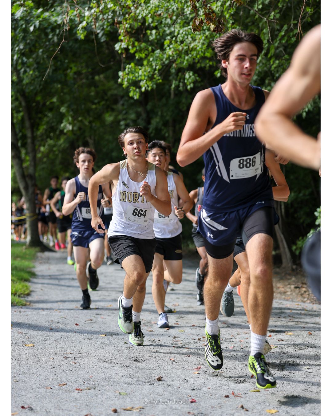 #664 Owen Meriano, North Kingstown High School, 5k Run - Boys (K Johnston), P55, 20:16.64 - #886 Elijah Bento, La Salle Academy, 5k Run - Boys (K Johnston), P33, 19:11.05 - 2026 Injury Fund Carnival XC - Deerfield Park - Greenville, Rhode Island - September 05, 2026 File: ./dir-3-5k_Run-Boys-K_Johnston/260905-2026-injury-fund-xc-deerfield-park-294-398A6643.jpg #664 Owen Meriano, North Kingstown High School, 5k Run - Boys (K Johnston), P55, 20:16.64 - #886 Elijah Bento, La Salle Academy, 5k Run - B…