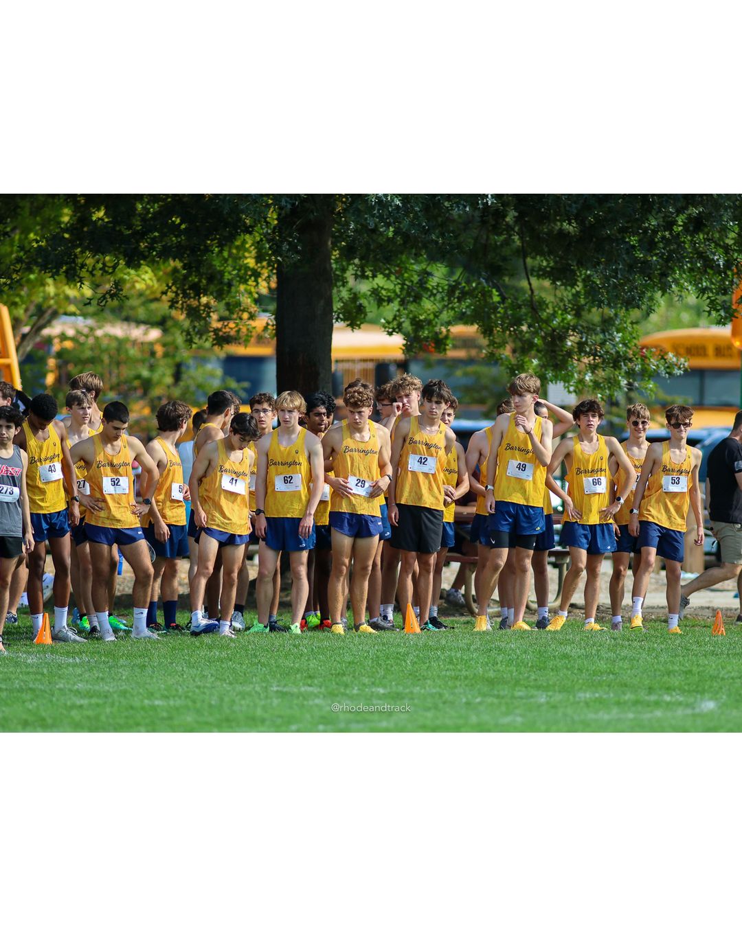 #42 Wes Jones, Barrington High School; #49 Brady Martin, Barrington High School, 5k Run - Boys (K Johnston), P13, 17:42.47; #62 Finn Sullivan, Barrington High School, 5k Run - Boys (K Johnston), P14, 17:48.44 - 2026 Injury Fund Carnival XC - Deerfield Park - Greenville, Rhode Island - September 05, 2026 File: ./dir-3-5k_Run-Boys-K_Johnston/260905-2026-injury-fund-xc-deerfield-park-321-8P0A0161.jpg #42 Wes Jones, Barrington High School; #49 Brady Martin, Barrington High School, 5k Run - Boys (K Johnston), P13, 17:42.47; #62 Finn Sulliv…