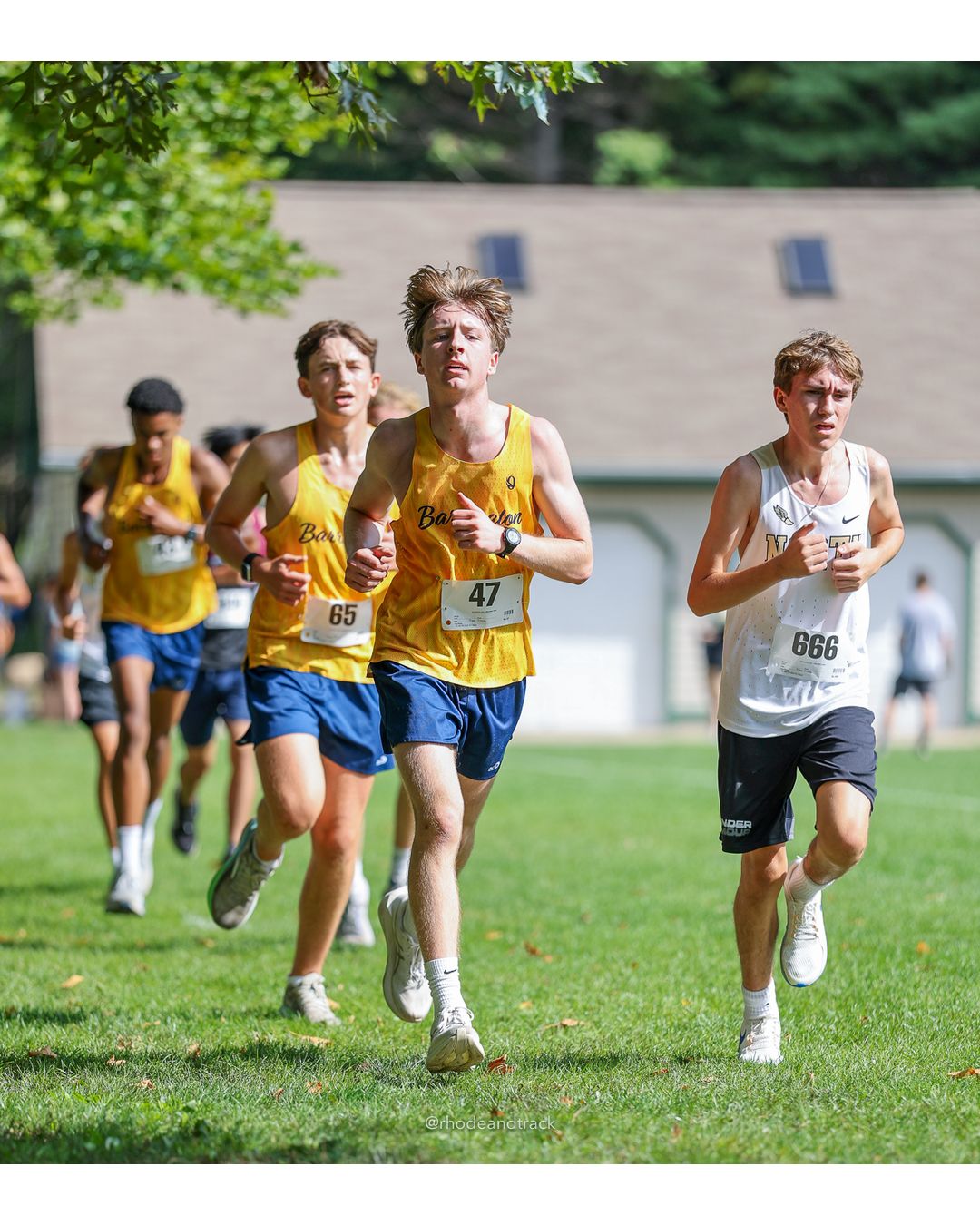 #666 Noah Morin, North Kingstown High School, 5k Run - Boys (K Johnston), P58, 20:26.20; #47 George Loerke, Barrington High School, 5k Run - Boys (K Johnston), P46, 19:51.80; #65 Latham Van Hull, Barrington High School, 5k Run - Boys (K Johnston), P68, 20:50.88 - #666 Noah Morin, North Kingstown High School, 5k Run - Boys (K Johnston), P58, 20:26.20; #47 George Loerke, Barrington High School, 5k Run - Boys (K Johnston), P46, 19:51.80; #65 Latham Van Hull, Barrington High School, 5k Run - Boys (K Johnston), P68, 20:50.88 - 2026 Injury Fund Carnival XC - Deerfield Park - Greenville, Rhode Island - September 05, 2026 File: ./dir-3-5k_Run-Boys-K_Johnston/260905-2026-injury-fund-xc-deerfield-park-364-398A7317.jpg #666 Noah Morin, North Kingstown High School, 5k Run - Boys (K Johnston), P58, 20:26.20; #47 George Loerke, Barrington High School, 5k Run…