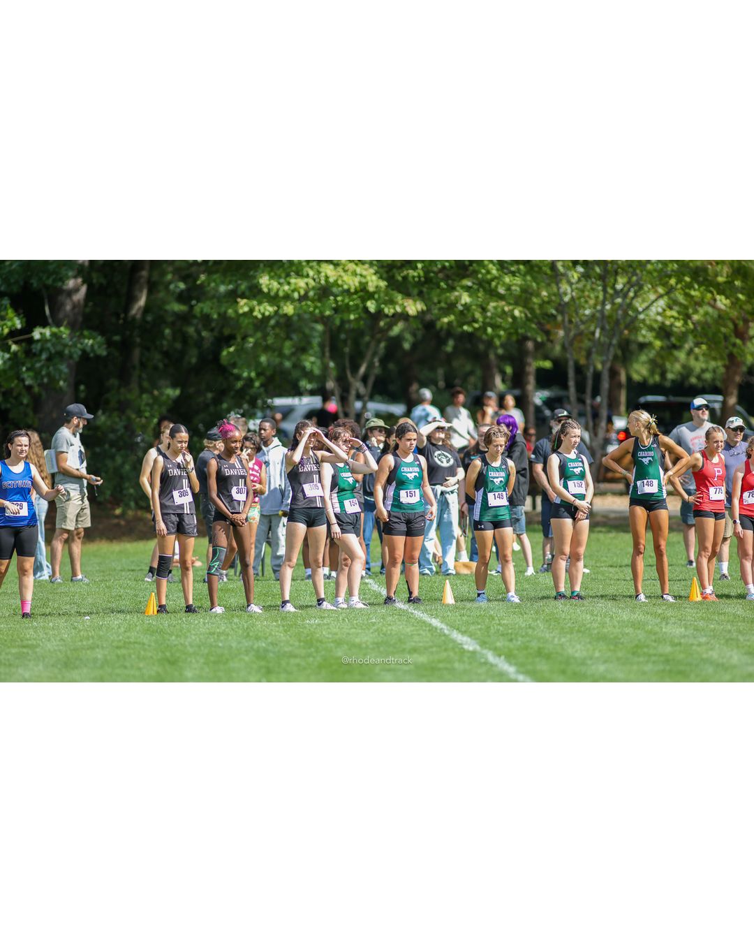 #308 Divinity Lopes, Davies High School; #148 Meriden Alge, Chariho High School, 5k Run - Girls (Hindley), P2, 19:53.00; #151 Brianna Garcia, Chariho High School, 5k Run - Girls (Hindley), P46, 31:23.85 - 2026 Injury Fund Carnival XC - Deerfield Park - Greenville, Rhode Island - September 05, 2026 File: ./dir-4-5k_Run-Girls-Hindley/260905-2026-injury-fund-xc-deerfield-park-549-8P0A0252.jpg #308 Divinity Lopes, Davies High School; #148 Meriden Alge, Chariho High School, 5k Run - Girls (Hindley), P2, 19:53.00; #151 Brianna Garci…