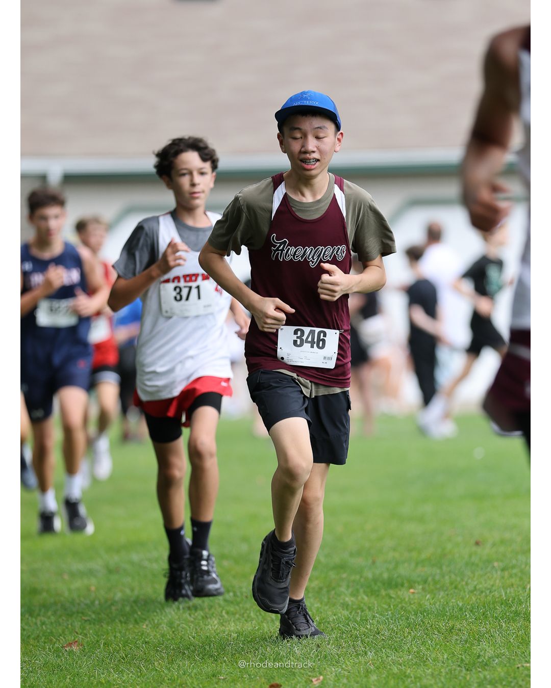 #346 Aaron Chen, East Greenwich High School, 4k Run - Boys (Dwyer), P95, 20:49.61; #371 Benjamin Medeiros, East Providence High School, 4k Run - Boys (Dwyer), P85, 20:01.01 - #346 Aaron Chen, East Greenwich High School, 4k Run - Boys (Dwyer), P95, 20:49.61; #371 Benjamin Medeiros, East Providence High School, 4k Run - Boys (Dwyer), P85, 20:01.01 - 2026 Injury Fund Carnival XC - Deerfield Park - Greenville, Rhode Island - September 05, 2026 File: ./dir-5-4k_Run-Boys-Dwyer/260905-2026-injury-fund-xc-deerfield-park-769-398A3323.jpg #346 Aaron Chen, East Greenwich High School, 4k Run - Boys (Dwyer), P95, 20:49.61; #371 Benjamin Medeiros, East Providence High School, 4k…
