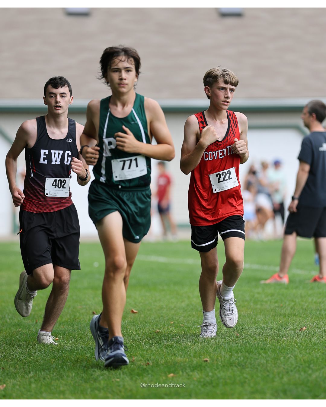 #402 Gavin Scott, Exeter-West Greenwich Regional, 4k Run - Boys (Dwyer), P96, 20:50.23 - #771 Everett Robichaud, Ponaganset High School, 4k Run - Boys (Dwyer), P110, 21:33.14 - #222 Thomas Curran, Coventry High School, 4k Run - Boys (Dwyer), P104, 21:23.02 - 2026 Injury Fund Carnival XC - Deerfield Park - Greenville, Rhode Island - September 05, 2026 File: ./dir-5-4k_Run-Boys-Dwyer/260905-2026-injury-fund-xc-deerfield-park-772-398A3360.jpg #402 Gavin Scott, Exeter-West Greenwich Regional, 4k Run - Boys (Dwyer), P96, 20:50.23 - #771 Everett Robichaud, Ponaganset High School, 4k…