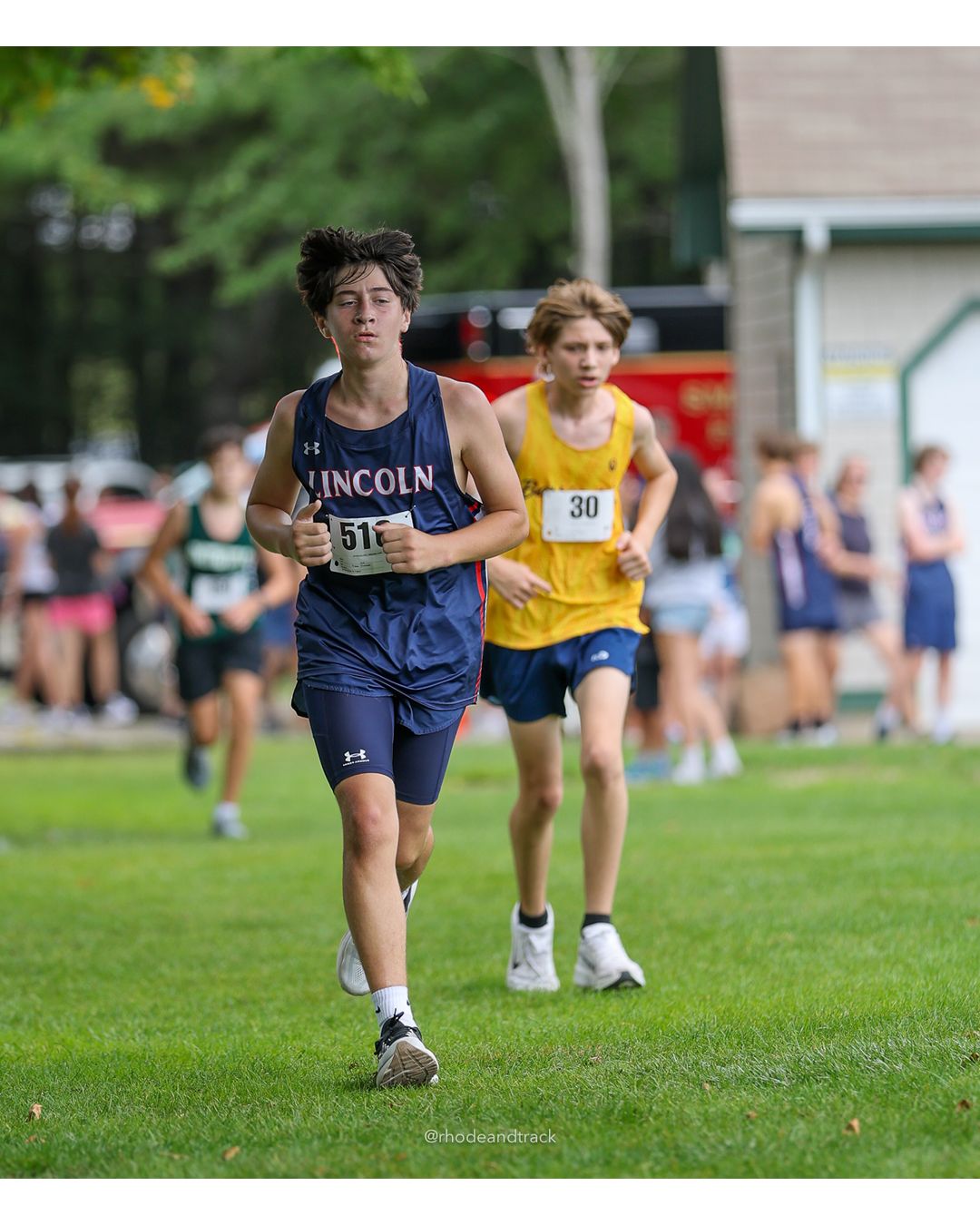#51 Luca McFadden, Barrington High School, 4k Run - Boys (Dwyer), P64, 18:40.67; #30 Dax Dimery, Barrington High School, 4k Run - Boys (Dwyer), P113, 23:02.97 - #51 Luca McFadden, Barrington High School, 4k Run - Boys (Dwyer), P64, 18:40.67 - 2026 Injury Fund Carnival XC - Deerfield Park - Greenville, Rhode Island - September 05, 2026 File: ./dir-5-4k_Run-Boys-Dwyer/260905-2026-injury-fund-xc-deerfield-park-791-398A3604.jpg #51 Luca McFadden, Barrington High School, 4k Run - Boys (Dwyer), P64, 18:40.67; #30 Dax Dimery, Barrington High School, 4k Run - Boys (Dwy…