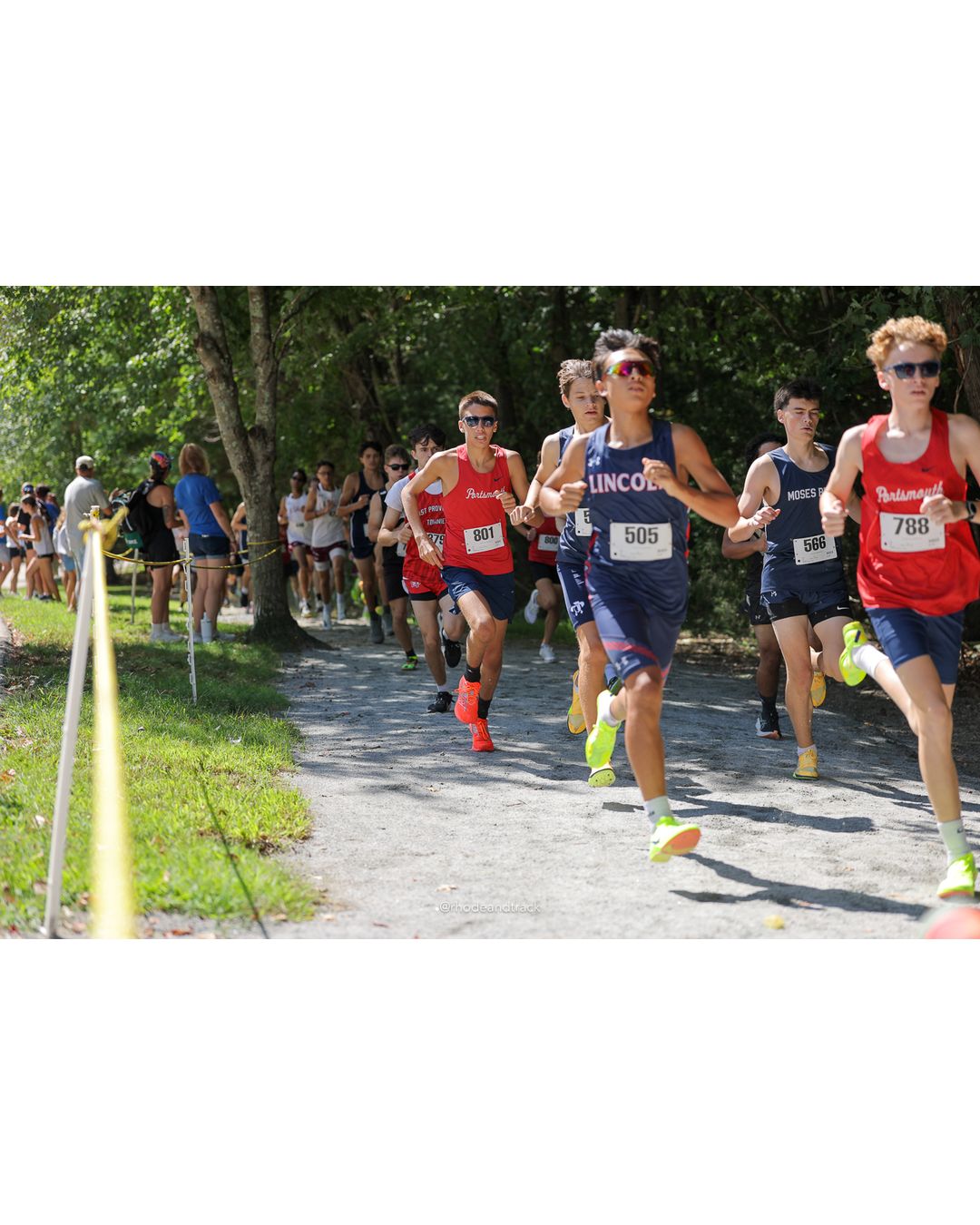 #505 Adrian Amaya, Lincoln High School, 5k Run - Boys (Myers), P36, 19:45.64; #788 Greyson Barth, Portsmouth High School, 5k Run - Boys (Myers), P14, 18:20.45; #506 Soren Anderson, Lincoln High School, 5k Run - Boys (Myers), P99, 24:32.39 - #788 Greyson Barth, Portsmouth High School, 5k Run - Boys (Myers), P14, 18:20.45; #505 Adrian Amaya, Lincoln High School, 5k Run - Boys (Myers), P36, 19:45.64 - 2026 Injury Fund Carnival XC - Deerfield Park - Greenville, Rhode Island - September 05, 2026 File: ./dir-7-5k_Run-Boys-Myers/260905-2026-injury-fund-xc-deerfield-park-1077-398A7411.jpg #505 Adrian Amaya, Lincoln High School, 5k Run - Boys (Myers), P36, 19:45.64; #788 Greyson Barth, Portsmouth High School, 5k Run - Boys (My…