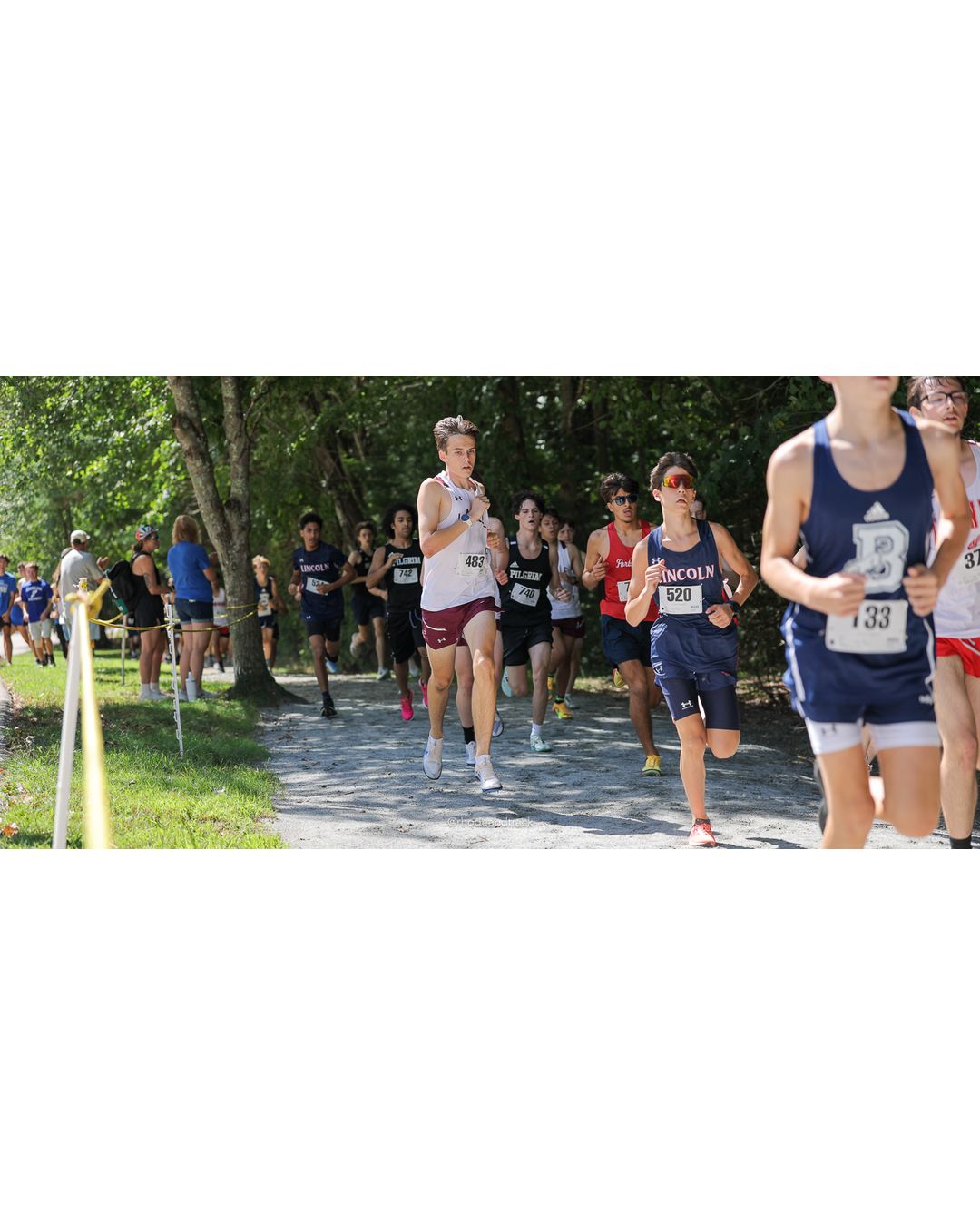 #520 Abdullah Kouraj, Lincoln High School, 5k Run - Boys (Myers), P28, 19:12.83; #483 Cameron Taylor, La Salle Academy, 5k Run - Boys (Myers), P16, 18:29.65 - 2026 Injury Fund Carnival XC - Deerfield Park - Greenville, Rhode Island - September 05, 2026 File: ./dir-7-5k_Run-Boys-Myers/260905-2026-injury-fund-xc-deerfield-park-1082-398A7464.jpg #520 Abdullah Kouraj, Lincoln High School, 5k Run - Boys (Myers), P28, 19:12.83; #483 Cameron Taylor, La Salle Academy, 5k Run - Boys (Myer…
