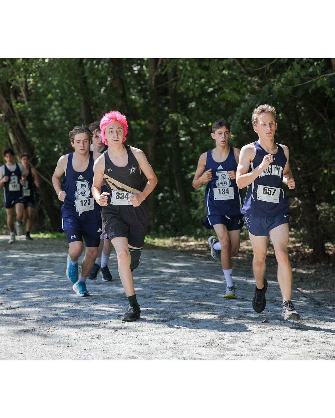 #557 Bromley Kellner, Moses Brown School, 5k Run - Boys (Myers), P86, 22:54.67; #134 Hunter Newton, Burrillville High School, 5k Run - Boys (Myers), P103, 25:21.01 - #557 Bromley Kellner, Moses Brown School, 5k Run - Boys (Myers), P86, 22:54.67; #123 Christopher Faford, Burrillville High School, 5k Run - Boys (Myers), P96, 24:03.69 - 2026 Injury Fund Carnival XC - Deerfield Park - Greenville, Rhode Island - September 05, 2026 File: ./dir-7-5k_Run-Boys-Myers/260905-2026-injury-fund-xc-deerfield-park-1091-398A7625.jpg #557 Bromley Kellner, Moses Brown School, 5k Run - Boys (Myers), P86, 22:54.67; #134 Hunter Newton, Burrillville High School, 5k Run - Boys…