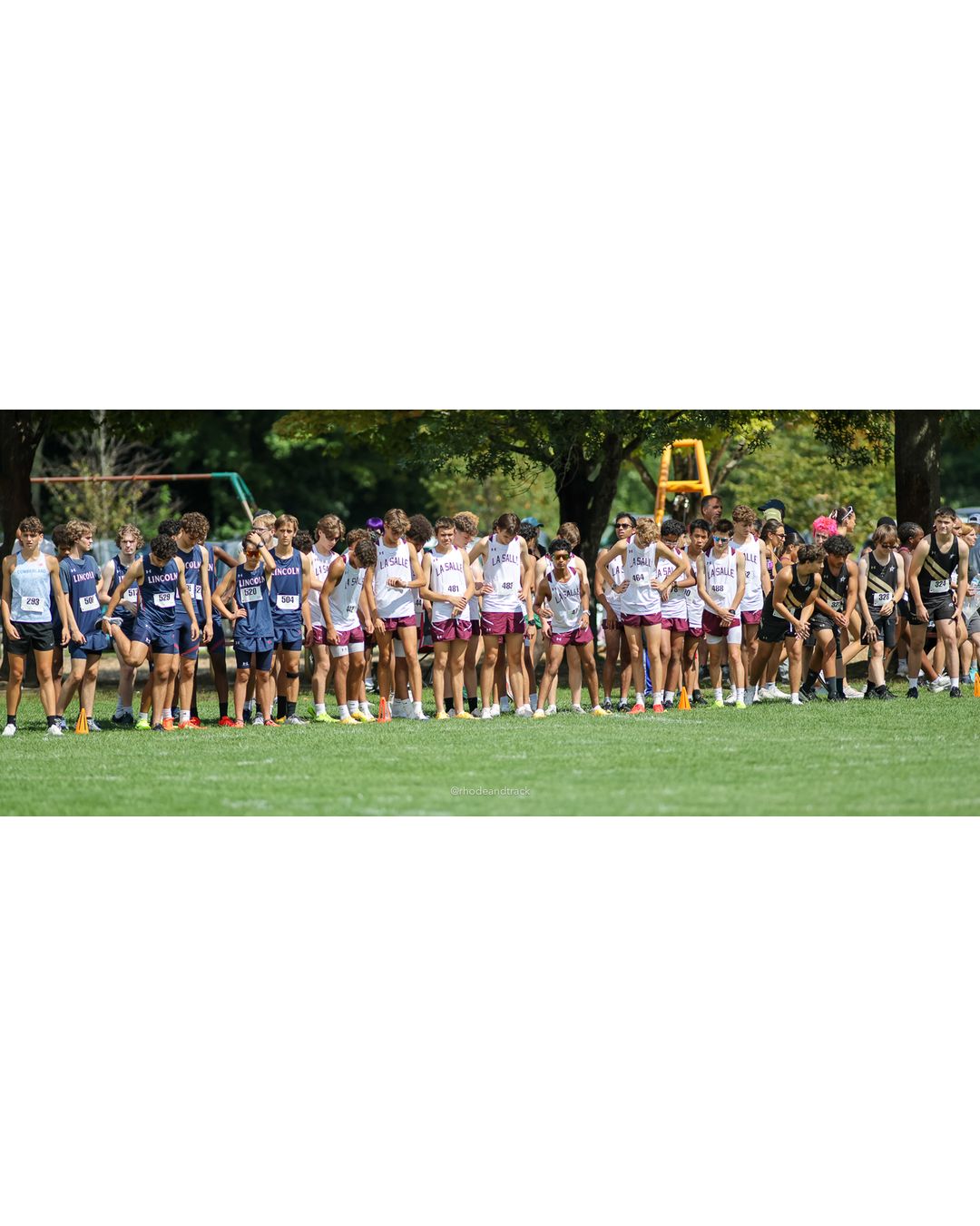 #504 George Ackerman, Lincoln High School, 5k Run - Boys (Myers), P33, 19:41.22; #520 Abdullah Kouraj, Lincoln High School, 5k Run - Boys (Myers), P28, 19:12.83; #488 Eric Wilding, La Salle Academy, 5k Run - Boys (Myers), P27, 19:05.73 - 2026 Injury Fund Carnival XC - Deerfield Park - Greenville, Rhode Island - September 05, 2026 File: ./dir-7-5k_Run-Boys-Myers/260905-2026-injury-fund-xc-deerfield-park-1101-8P0A0849.jpg #504 George Ackerman, Lincoln High School, 5k Run - Boys (Myers), P33, 19:41.22; #520 Abdullah Kouraj, Lincoln High School, 5k Run - Boys (…