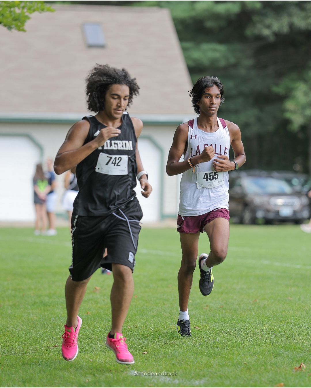 #455 Gilchrist Daniel, La Salle Academy, 5k Run - Boys (Myers), P69, 21:44.64 - #742 Andres Maldonado, Pilgrim High School, 5k Run - Boys (Myers), P85, 22:32.29; #455 Gilchrist Daniel, La Salle Academy, 5k Run - Boys (Myers), P69, 21:44.64 - 2026 Injury Fund Carnival XC - Deerfield Park - Greenville, Rhode Island - September 05, 2026 File: ./dir-7-5k_Run-Boys-Myers/260905-2026-injury-fund-xc-deerfield-park-1151-398A8392.jpg #455 Gilchrist Daniel, La Salle Academy, 5k Run - Boys (Myers), P69, 21:44.64 - #742 Andres Maldonado, Pilgrim High School, 5k Run - Boys (…