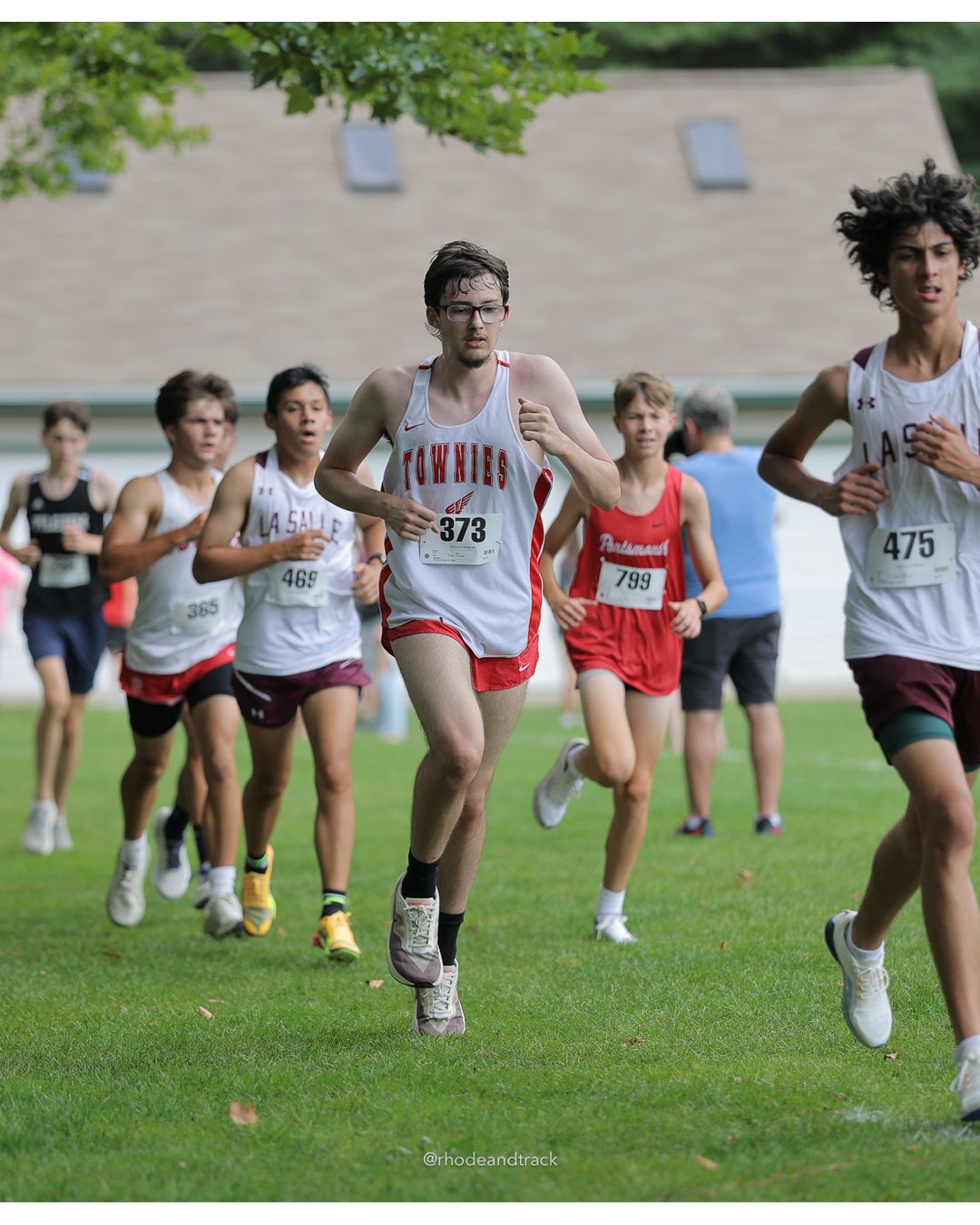 #475 Russell Sanchez De Lasorda, La Salle Academy, 5k Run - Boys (Myers), P67, 21:30.67; #373 Anthony Mendonca, East Providence High School, 5k Run - Boys (Myers), P68, 21:32.10; #799 Ryan Love, Portsmouth High School, 5k Run - Boys (Myers), P49, 20:21.14 - #475 Russell Sanchez De Lasorda, La Salle Academy, 5k Run - Boys (Myers), P67, 21:30.67; #373 Anthony Mendonca, East Providence High School, 5k Run - Boys (Myers), P68, 21:32.10 - 2026 Injury Fund Carnival XC - Deerfield Park - Greenville, Rhode Island - September 05, 2026 File: ./dir-7-5k_Run-Boys-Myers/260905-2026-injury-fund-xc-deerfield-park-1153-398A8411.jpg #475 Russell Sanchez De Lasorda, La Salle Academy, 5k Run - Boys (Myers), P67, 21:30.67; #373 Anthony Mendonca, East Providence High School…