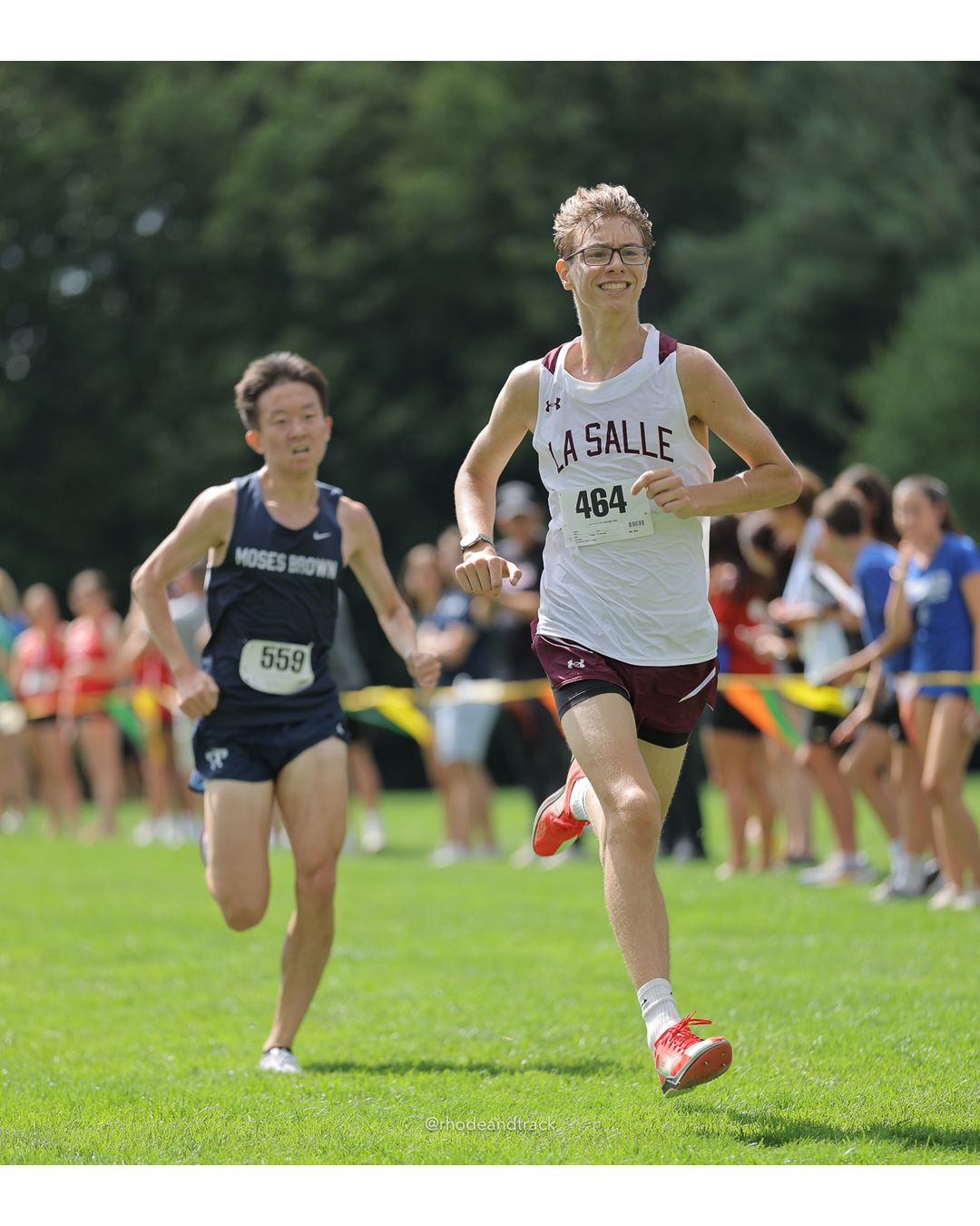 #464 Jackson Lewis, La Salle Academy, 5k Run - Boys (Myers), P6, 17:31.89 - #464 Jackson Lewis, La Salle Academy, 5k Run - Boys (Myers), P6, 17:31.89; #559 Oscar Li, Moses Brown School, 5k Run - Boys (Myers), P7, 17:32.49 - 2026 Injury Fund Carnival XC - Deerfield Park - Greenville, Rhode Island - September 05, 2026 File: ./dir-7-5k_Run-Boys-Myers/260905-2026-injury-fund-xc-deerfield-park-1178-398A9100.jpg #464 Jackson Lewis, La Salle Academy, 5k Run - Boys (Myers), P6, 17:31.89 - #464 Jackson Lewis, La Salle Academy, 5k Run - Boys (Myers), P6…