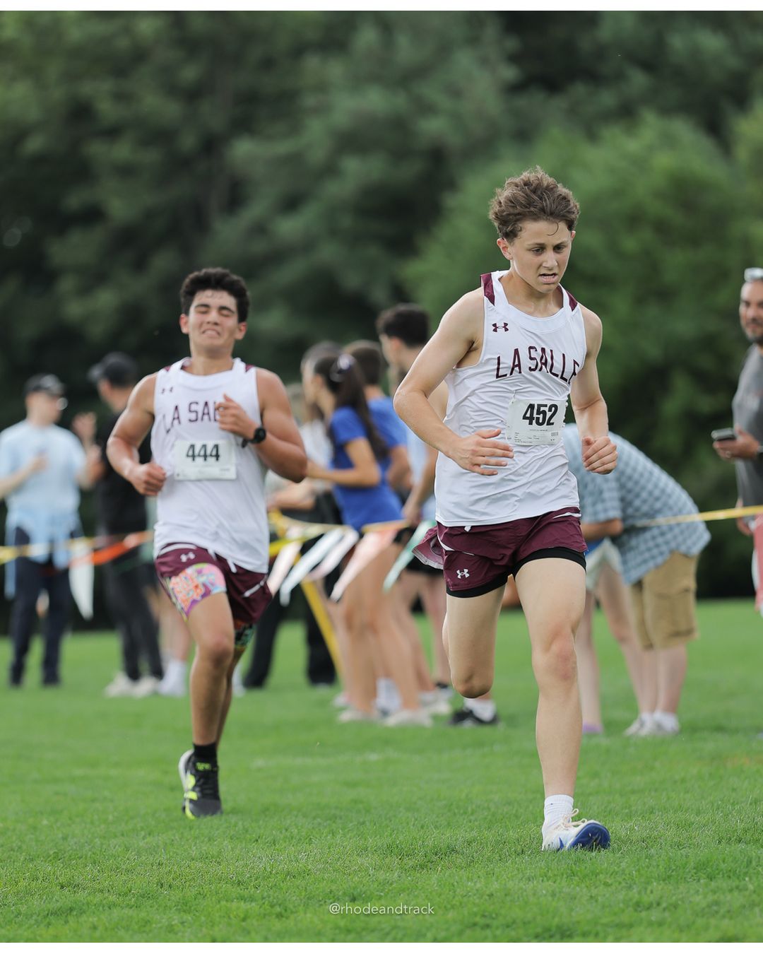 #452 Matthew Burke, La Salle Academy, 5k Run - Boys (Myers), P59, 21:06.44; #444 Andrew Albert, La Salle Academy, 5k Run - Boys (Myers), P60, 21:08.06 - #452 Matthew Burke, La Salle Academy, 5k Run - Boys (Myers), P59, 21:06.44 - 2026 Injury Fund Carnival XC - Deerfield Park - Greenville, Rhode Island - September 05, 2026 File: ./dir-7-5k_Run-Boys-Myers/260905-2026-injury-fund-xc-deerfield-park-1228-398A0100.jpg #452 Matthew Burke, La Salle Academy, 5k Run - Boys (Myers), P59, 21:06.44; #444 Andrew Albert, La Salle Academy, 5k Run - Boys (Myers), P6…