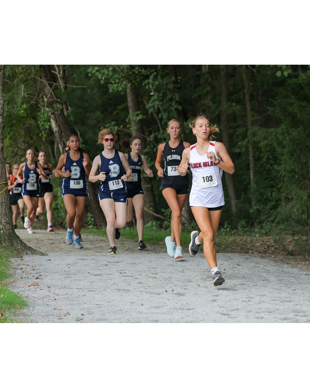 #103 Carina Berry, Block Island High School, 5k Run - Girls (Caswell), P40, 27:08.05; #113 Saoirse Potter, Burrillville High School, 5k Run - Girls (Caswell), P49, 28:35.66 - 2026 Injury Fund Carnival XC - Deerfield Park - Greenville, Rhode Island - September 05, 2026 File: ./dir-8-5k_Run-Girls-Caswell/260905-2026-injury-fund-xc-deerfield-park-1290-398A1017.jpg #103 Carina Berry, Block Island High School, 5k Run - Girls (Caswell), P40, 27:08.05; #113 Saoirse Potter, Burrillville High School, 5k Run…
