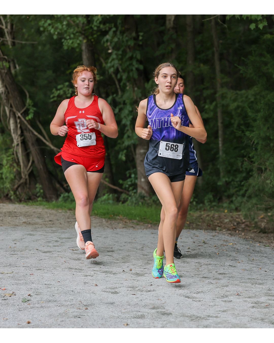 #568 Ellie Donovan, Mount Hope High School, 5k Run - Girls (Caswell), P55, 30:09.11; #355 Sophie Olive, East Providence High School, 5k Run - Girls (Caswell), P51, 29:02.94 - #568 Ellie Donovan, Mount Hope High School, 5k Run - Girls (Caswell), P55, 30:09.11; #355 Sophie Olive, East Providence High School, 5k Run - Girls (Caswell), P51, 29:02.94 - 2026 Injury Fund Carnival XC - Deerfield Park - Greenville, Rhode Island - September 05, 2026 File: ./dir-8-5k_Run-Girls-Caswell/260905-2026-injury-fund-xc-deerfield-park-1302-398A1170.jpg #568 Ellie Donovan, Mount Hope High School, 5k Run - Girls (Caswell), P55, 30:09.11; #355 Sophie Olive, East Providence High School, 5k Run…