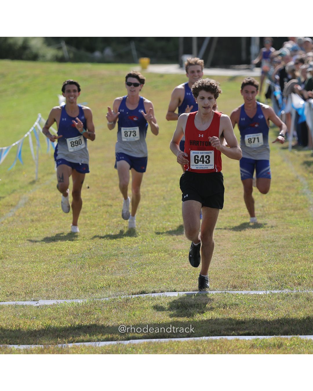 #643 Owen Klein, Hartford, 8k Run - Men (Navy-45:cap), P1, 25:19.02; #890 Devin Moreau, UMass Lowell, 8k Run - Men (Navy-45:cap), P2, 25:20.71; #873 William Conklin, UMass Lowell, 8k Run - Men (Navy-45:cap), P3, 25:20.73 - 2026 UMass Dartmouth XC Invitational - UMass Dartmouth - Dartmouth, Massachusetts - September 19, 2026 File: ./260919-2026-UMass-Dartmouth-XC-Invitational-1-398A3550.jpg #643 Owen Klein, Hartford, 8k Run - Men (Navy-45:cap), P1, 25:19.02; #890 Devin Moreau, UMass Lowell, 8k Run - Men (Navy-45:cap), P2, 25:20…