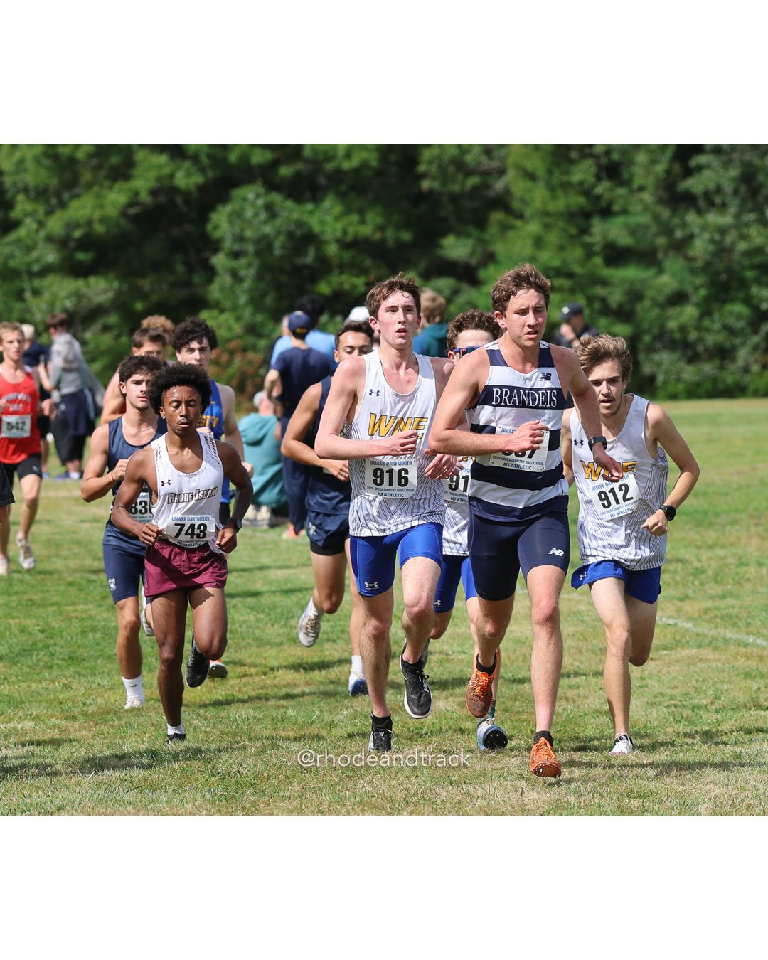 #912 Jamie Hosier, Western NE, 8k Run - Men (Gold-35:cap), P171, 28:25.20; #916 Gianni Santagata, Western NE, 8k Run - Men (Gold-35:cap), P167, 28:17.51; #743 Jahmel Rodrigues, RIC, 8k Run - Men (Gold-35:cap), P196, 29:22.79 - 2026 UMass Dartmouth XC Invitational - UMass Dartmouth - Dartmouth, Massachusetts - September 19, 2026 File: ./260919-2026-UMass-Dartmouth-XC-Invitational-109-398A5583.jpg #912 Jamie Hosier, Western NE, 8k Run - Men (Gold-35:cap), P171, 28:25.20; #916 Gianni Santagata, Western NE, 8k Run - Men (Gold-35:cap), P…