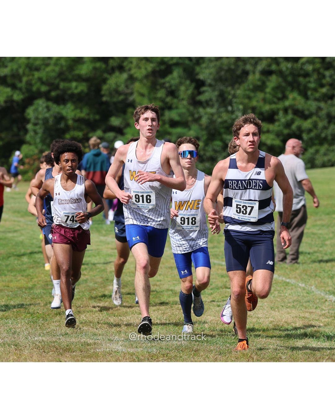 #537 Jason Linch, Brandeis, 8k Run - Men (Gold-35:cap), P185, 28:56.98; #916 Gianni Santagata, Western NE, 8k Run - Men (Gold-35:cap), P167, 28:17.51; #918 Pablo Tapion, Western NE, 8k Run - Men (Gold-35:cap), P182, 28:46.46 - 2026 UMass Dartmouth XC Invitational - UMass Dartmouth - Dartmouth, Massachusetts - September 19, 2026 File: ./260919-2026-UMass-Dartmouth-XC-Invitational-110-398A5598.jpg #537 Jason Linch, Brandeis, 8k Run - Men (Gold-35:cap), P185, 28:56.98; #916 Gianni Santagata, Western NE, 8k Run - Men (Gold-35:cap), P167…