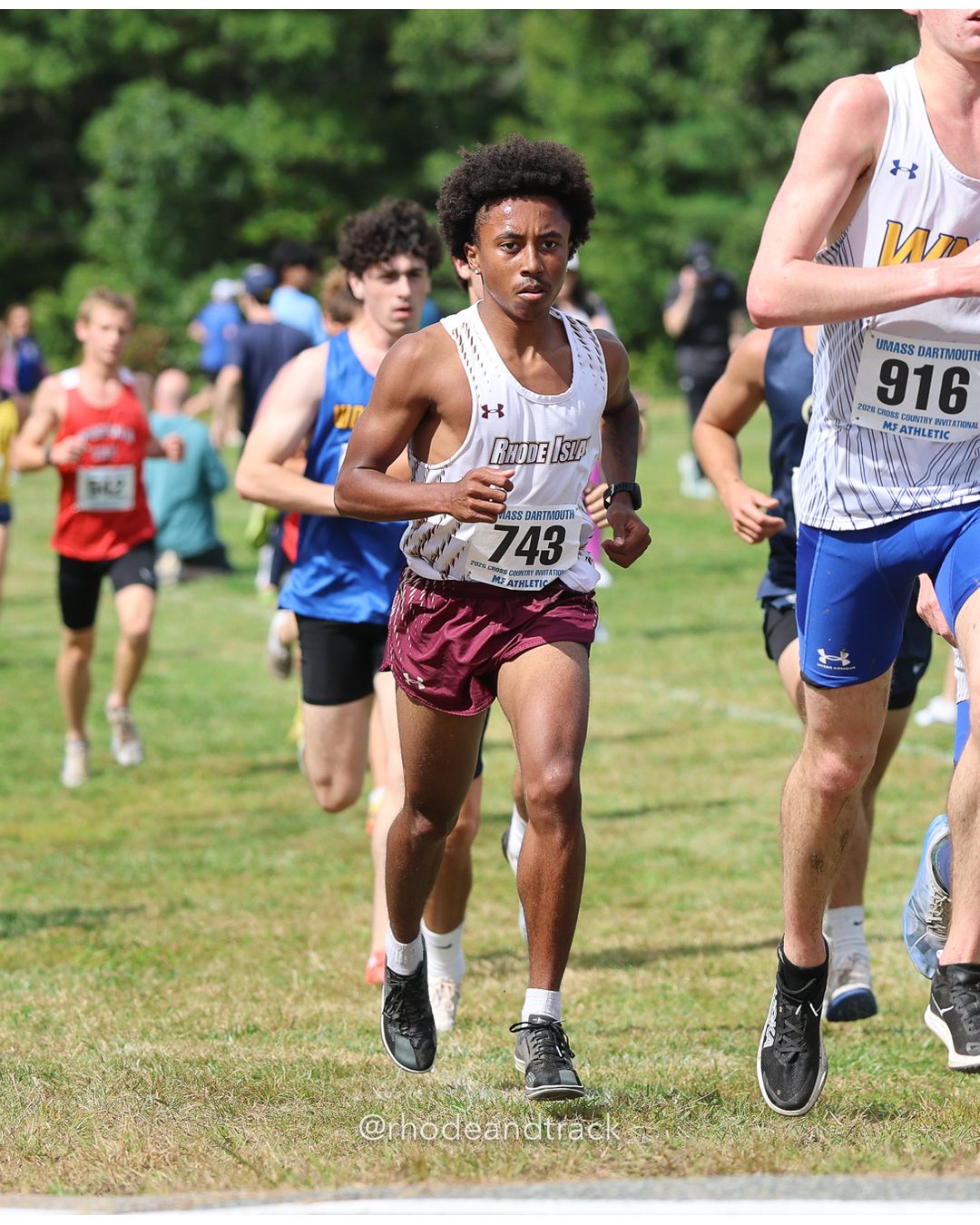 #916 Gianni Santagata, Western NE, 8k Run - Men (Gold-35:cap), P167, 28:17.51; #743 Jahmel Rodrigues, RIC, 8k Run - Men (Gold-35:cap), P196, 29:22.79 - 2026 UMass Dartmouth XC Invitational - UMass Dartmouth - Dartmouth, Massachusetts - September 19, 2026 File: ./260919-2026-UMass-Dartmouth-XC-Invitational-111-398A5616.jpg #916 Gianni Santagata, Western NE, 8k Run - Men (Gold-35:cap), P167, 28:17.51; #743 Jahmel Rodrigues, RIC, 8k Run - Men (Gold-35:cap), P196…
