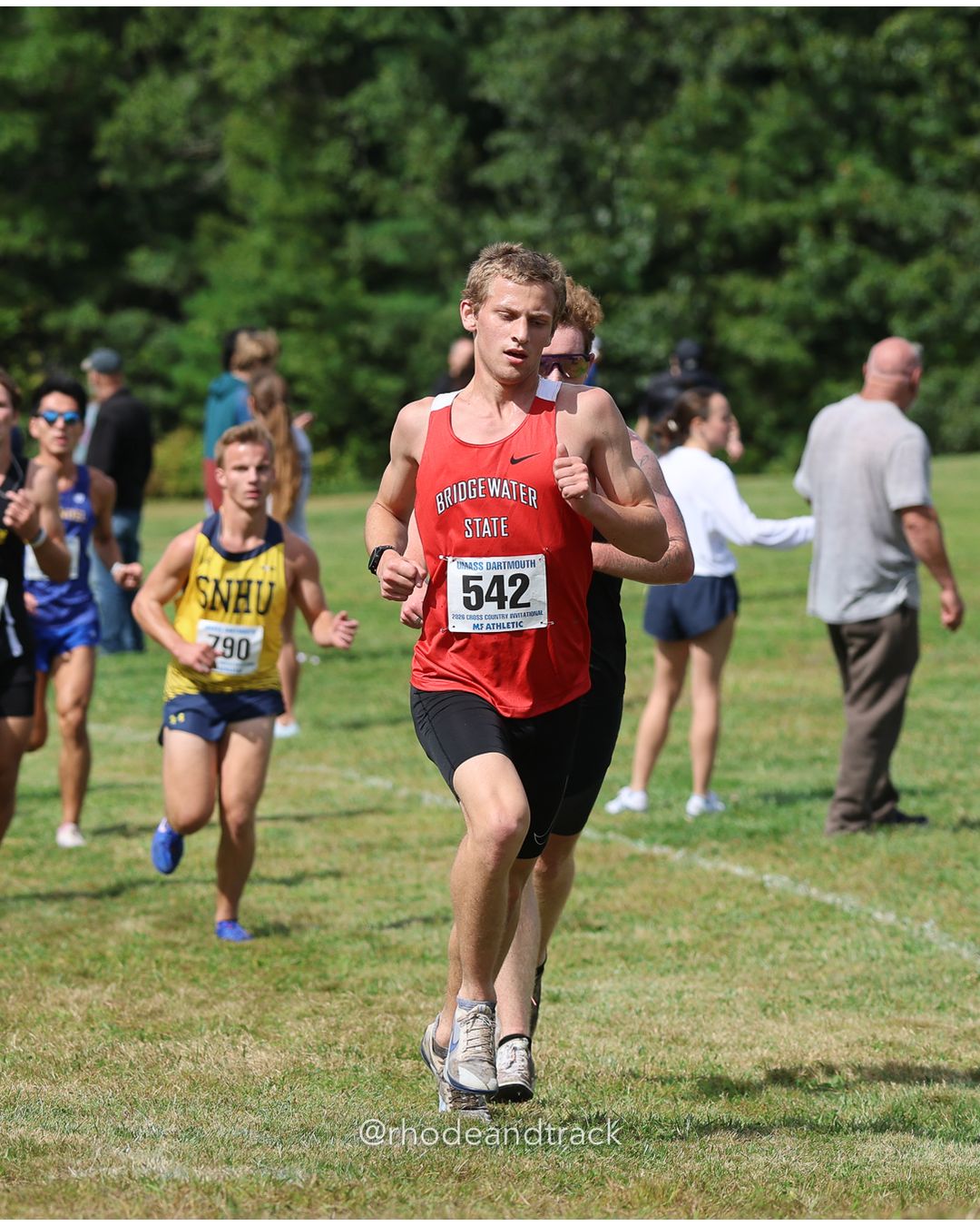 #542 Jacob Anuszczyk, Bridgewater St., 8k Run - Men (Gold-35:cap), P155, 28:02.69; #790 Alex Labrecque, SNHU, 8k Run - Men (Gold-35:cap), P0, - 2026 UMass Dartmouth XC Invitational - UMass Dartmouth - Dartmouth, Massachusetts - September 19, 2026 File: ./260919-2026-UMass-Dartmouth-XC-Invitational-114-398A5659.jpg #542 Jacob Anuszczyk, Bridgewater St., 8k Run - Men (Gold-35:cap), P155, 28:02.69; #790 Alex Labrecque, SNHU, 8k Run - Men (Gold-35:cap), P…