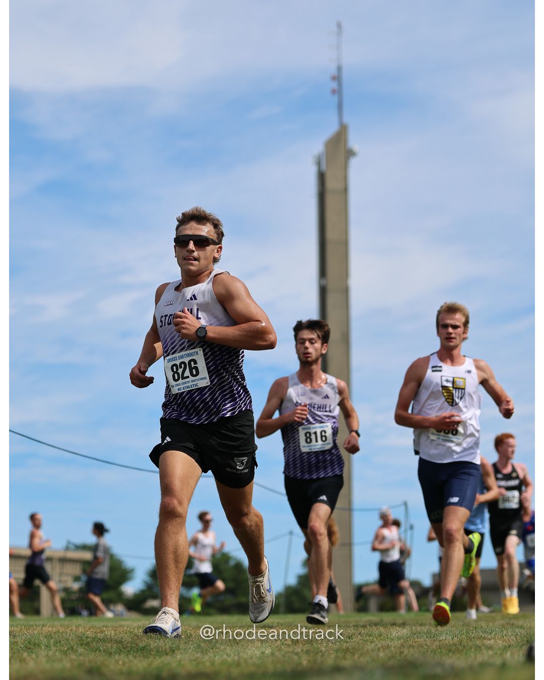 #826 Connor Magill, Stonehill, 8k Run - Men (Gold-35:cap), P22, 25:17.69; #816 Luke Allen, Stonehill, 8k Run - Men (Gold-35:cap), P24, 25:23.35 - 2026 UMass Dartmouth XC Invitational - UMass Dartmouth - Dartmouth, Massachusetts - September 19, 2026 File: ./260919-2026-UMass-Dartmouth-XC-Invitational-141-398A6211.jpg #826 Connor Magill, Stonehill, 8k Run - Men (Gold-35:cap), P22, 25:17.69; #816 Luke Allen, Stonehill, 8k Run - Men (Gold-35:cap), P24, 25:2…